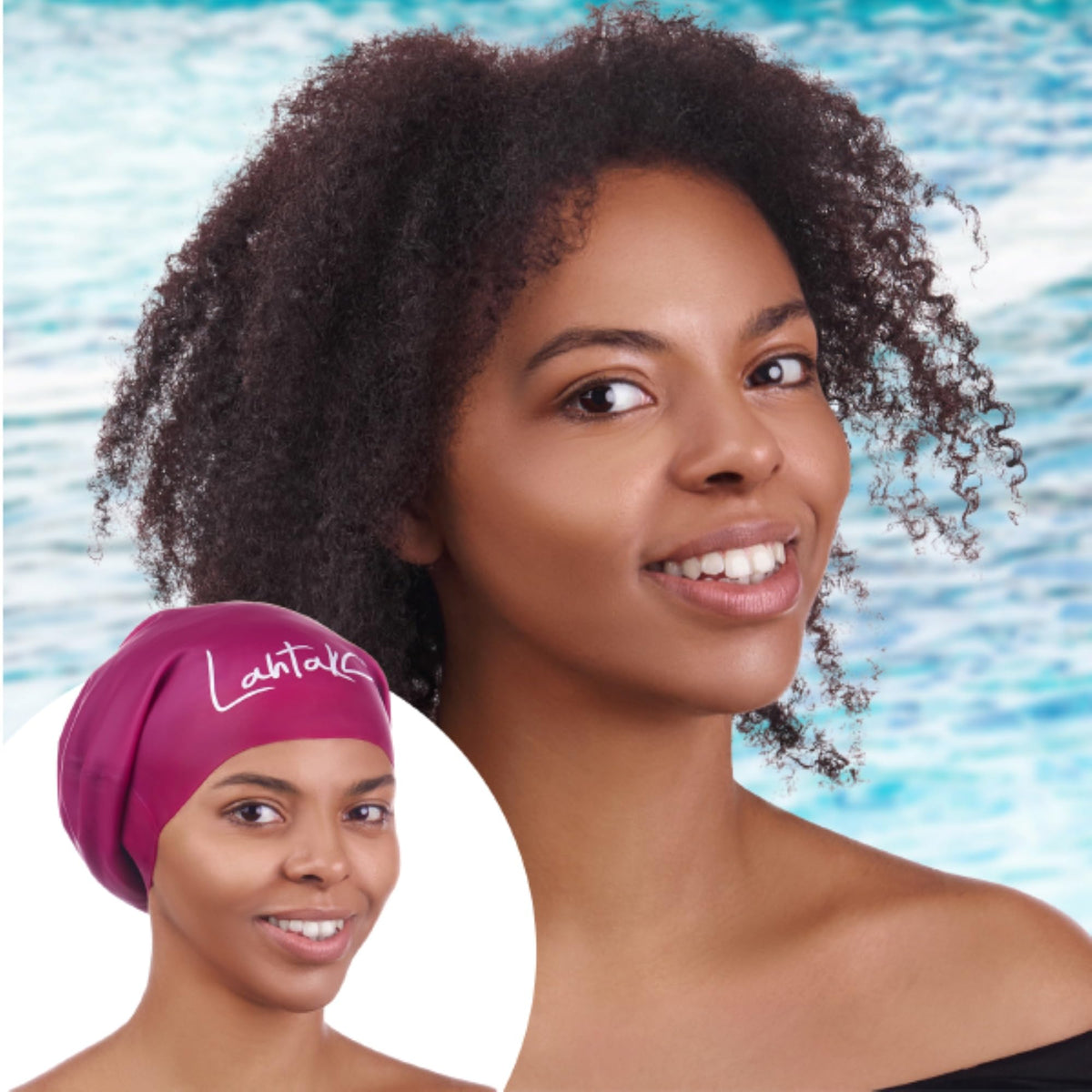 Large Swim Cap for Long Hair - Waterproof Durable Silicone Swimming Cap for Braids, Dreadlocks, Weaves, Afros, Curls – Swim Caps for Women & Men – Anti-Leak Seal for Pool, Beach, Laps & Water Workouts
