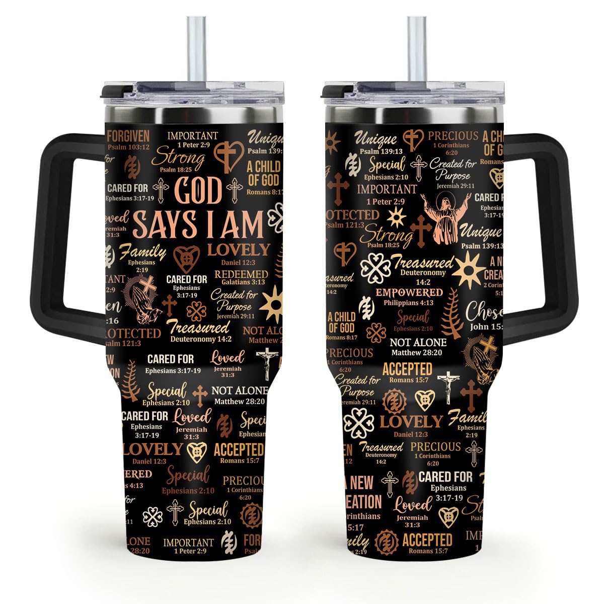 Sistabag - Coffee Tumbler For Black Women - Birthday, Mother's Day, Christmas Gifts For Women, Pride Tumbler For Woman (She Who Kneels Before God, 20 Oz)