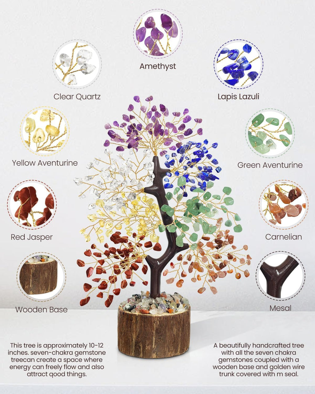 Healing Crystals Set, 28 Pcs Crystals and Healing Stones 7 Chakra Kits Obsidian Real Spiritual Protection Natural Reiki Energy Meditation Crystals for Beginners Wooden Box, Crystal Gifts for Women