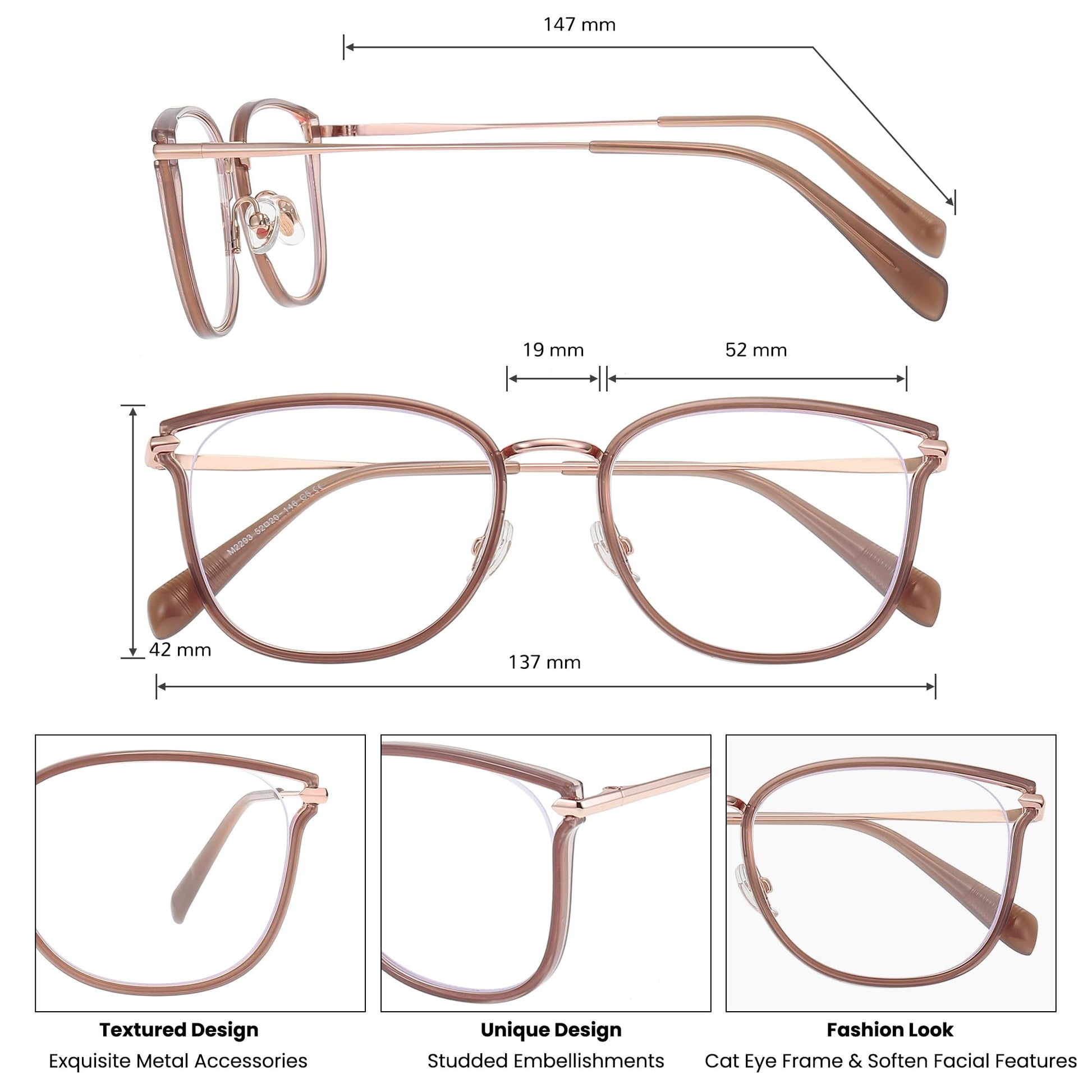 GUDVUE Blue Light Glasses, Computer/Gaming/TV/Phones Glasses for women, Anti Glare/UV400/Eye Strain
