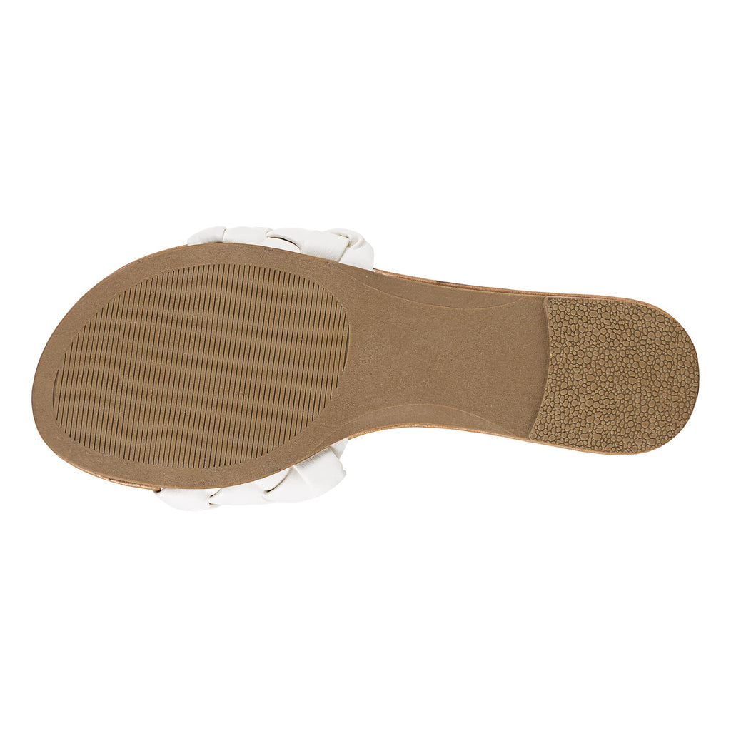 FITORY Womens Flat Sandals Fashion Round Open Toe Slip On Slides with Braided Strap Slippers for Summer Size 6-11