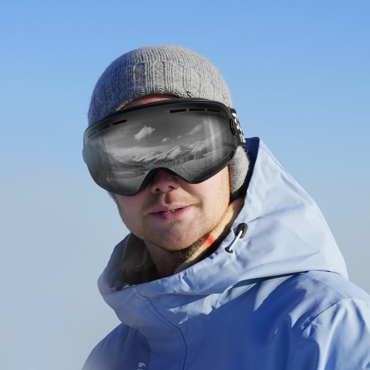 EXP VISION Snowboard Ski Goggles Men Women Youth, Anti Fog OTG Winter Snow Goggles Spherical Detachable Lens