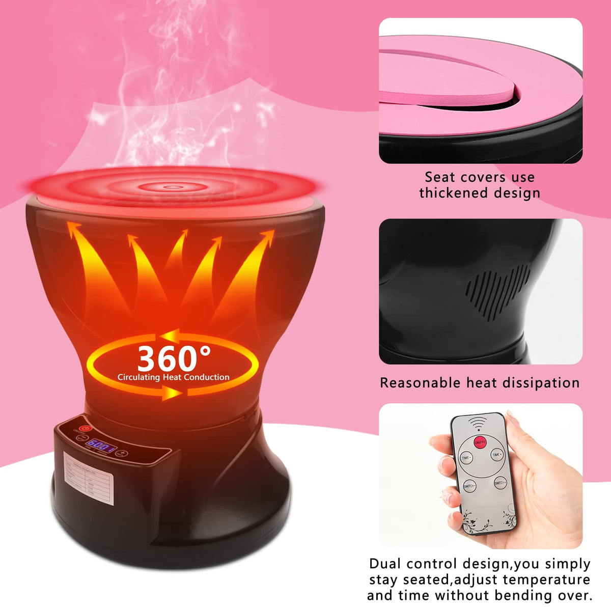 Yoni Steam Pot, Yoni Steam Kit, V Steam at Home Kit with 20 Bags Yoni Herbs, Yoni Seat for Women V Cleaning, Ph Balance, Postpartum Care and more