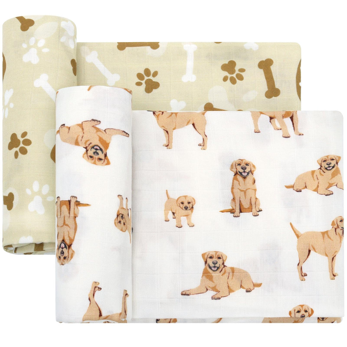 LifeTree Muslin Swaddle Blankets, Baby Swaddling Wrap Nursery Blanket Unisex, Soft 70% Viscose from Bamboo and 30% Cotton, Large 47 x 47 inches, Bear & Checkered Swaddle Blanket