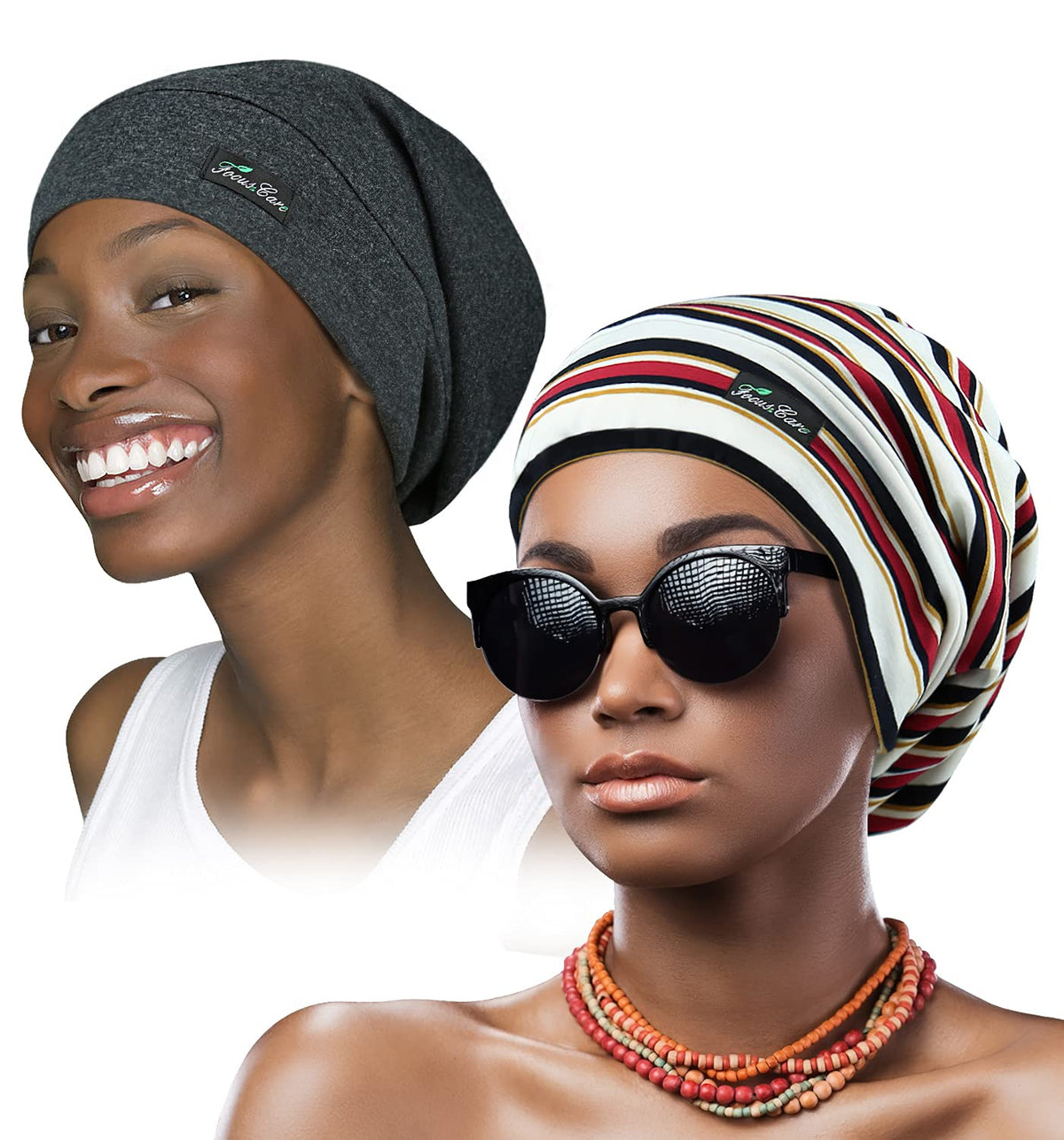 Adjustable Satin Lined Sleep Cap for Dreadlocks Curly Hair Large Head-Stay On Overnight
