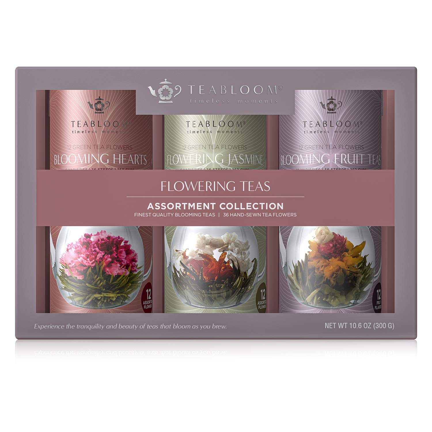 Teabloom - World's Finest Pyramid Tea Collection, 24 Varieties of USDA Certified Organic & Kosher Teas - Black Tea, Green Tea, White Tea, Oolong Tea, and Herbal/Fruit Tea Blends