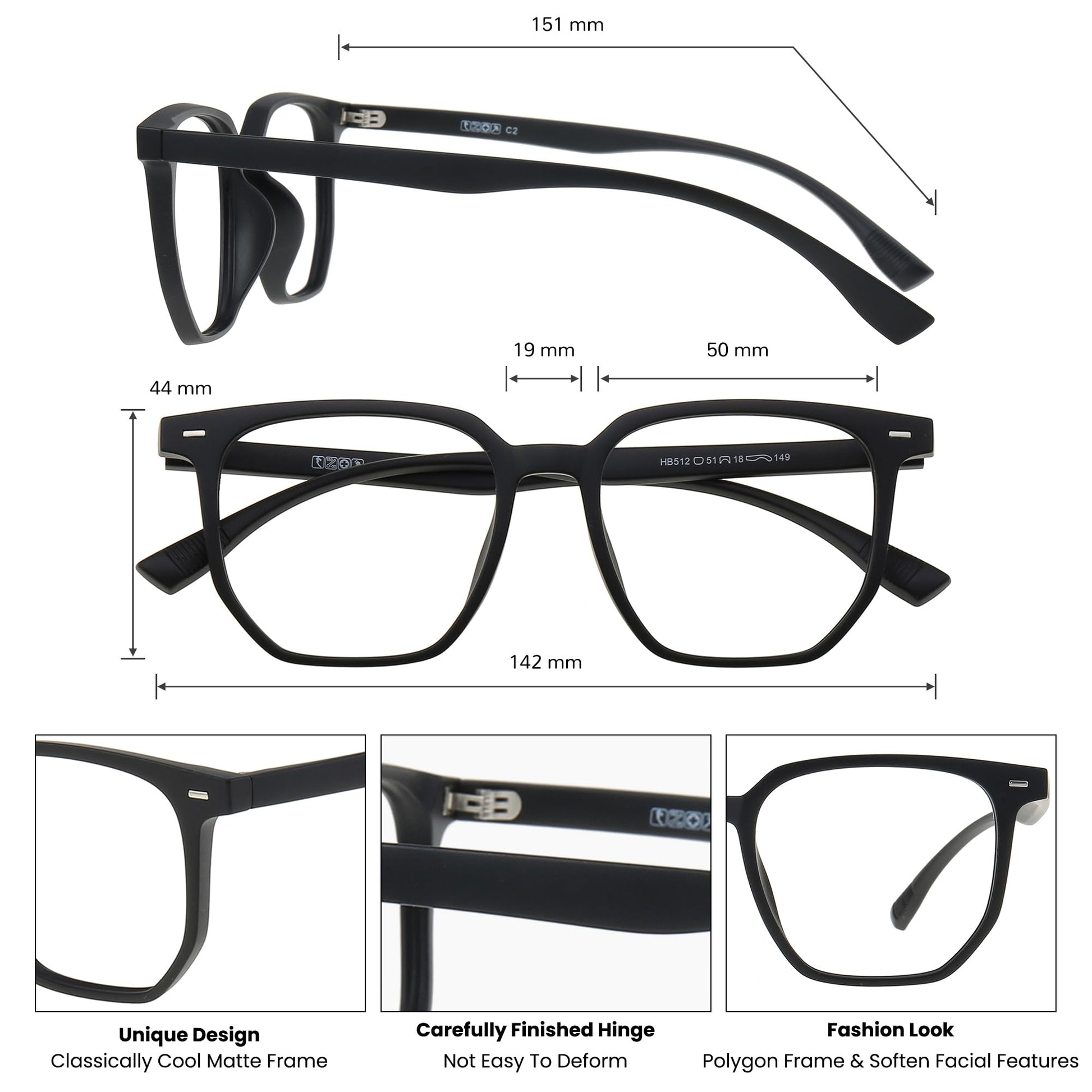 GUDVUE Blue Light Glasses, Computer/Gaming/TV/Phones Glasses for women, Anti Glare/UV400/Eye Strain