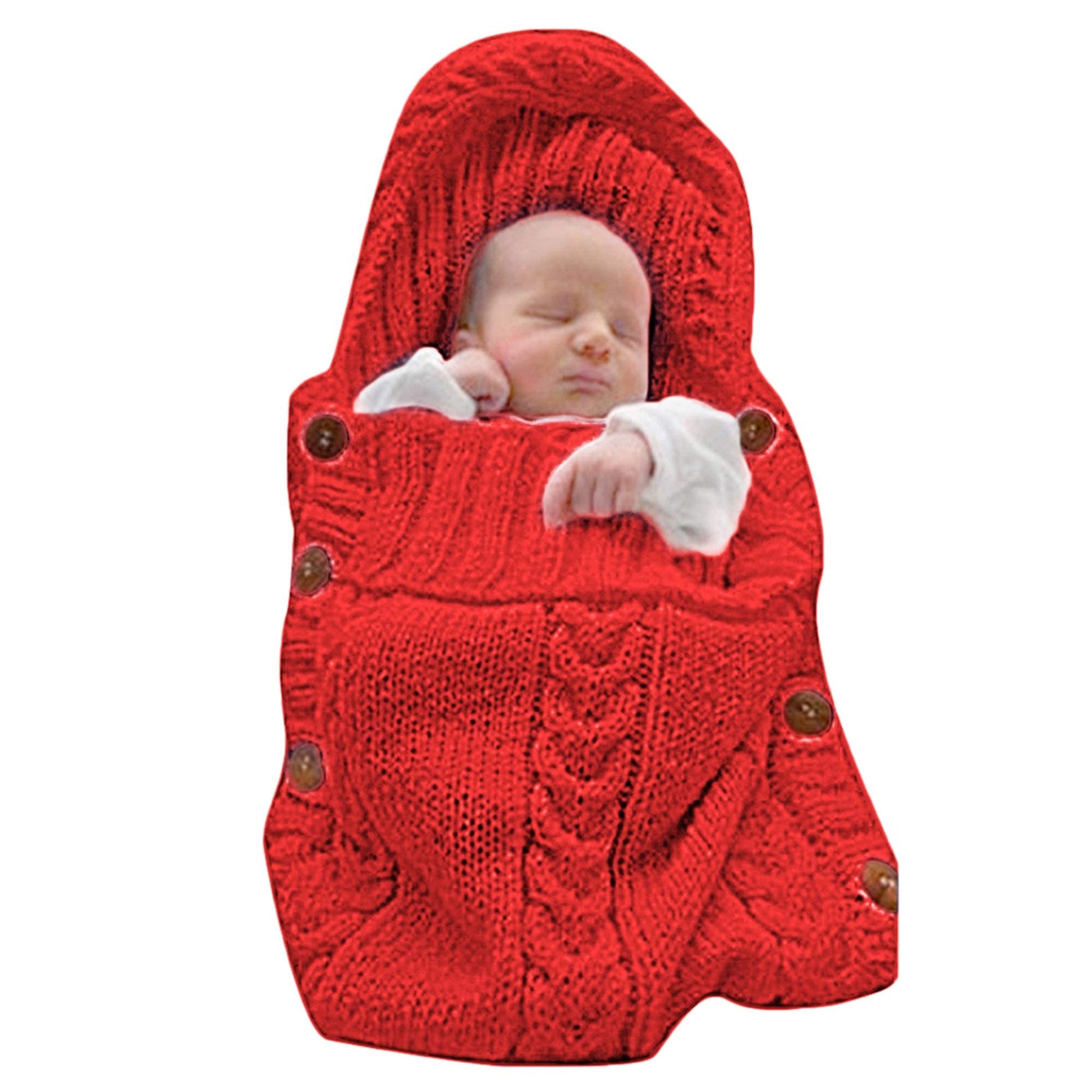 XMWEALTHY Newborn Baby Wrap Swaddle Blanket Knit Sleeping Bag Sleep Sack Stroller Wrap for Baby(Beige) (0-6 Month)