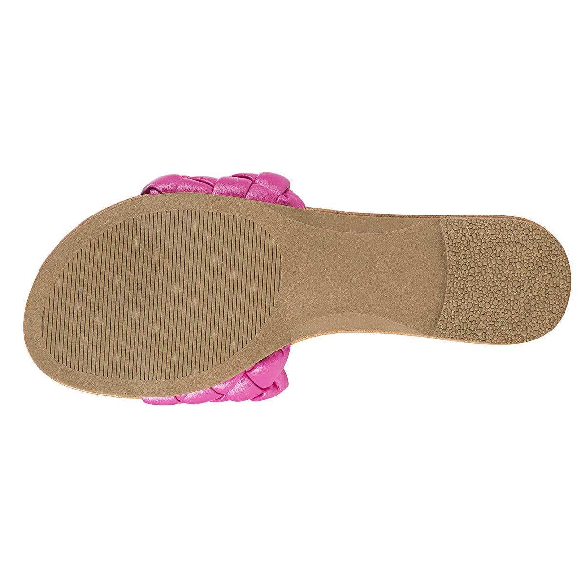 FITORY Womens Flat Sandals Fashion Round Open Toe Slip On Slides with Braided Strap Slippers for Summer Size 6-11