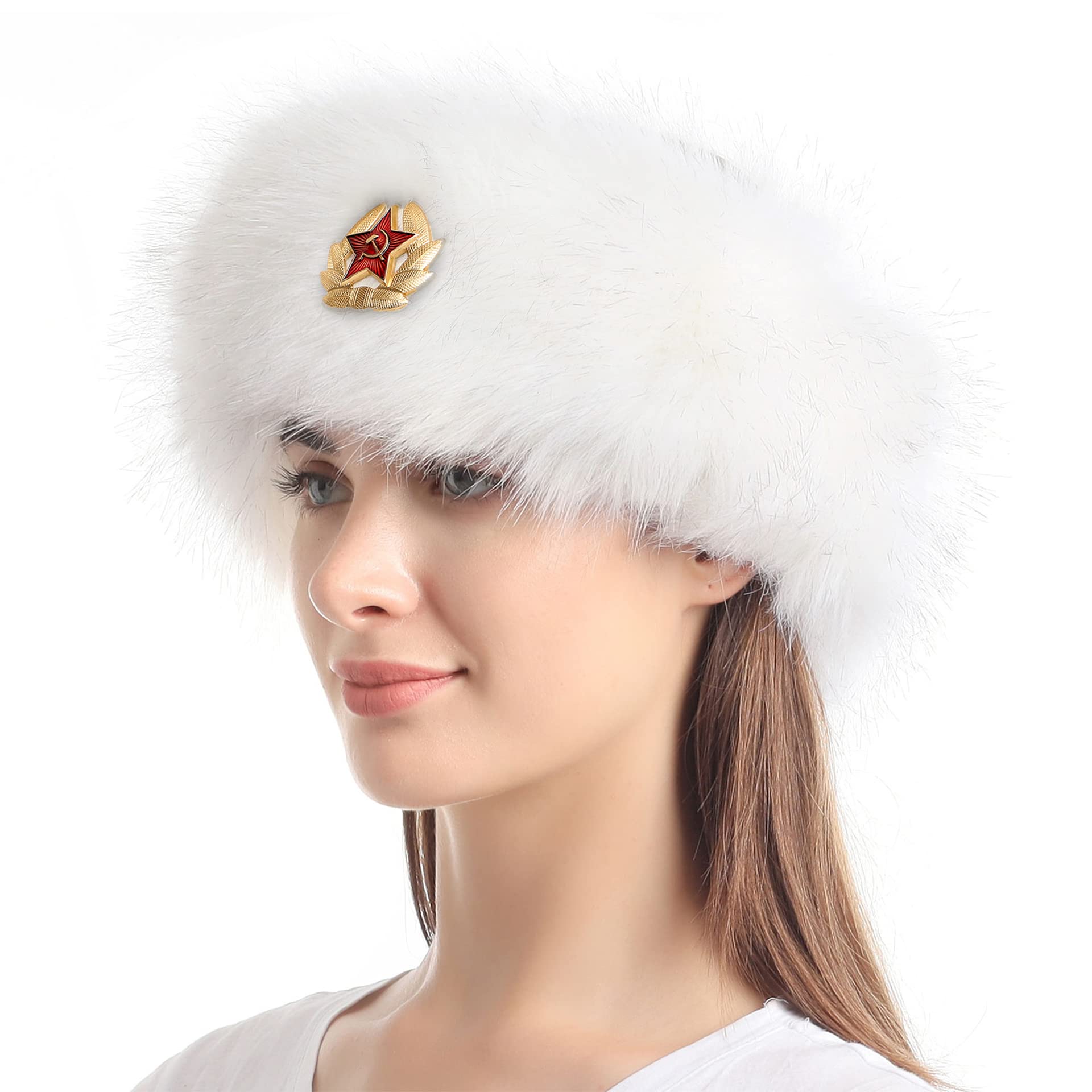 LA CARRIE Faux Fur Headband with Stretch Women's Winter Earwarmer Earmuff
