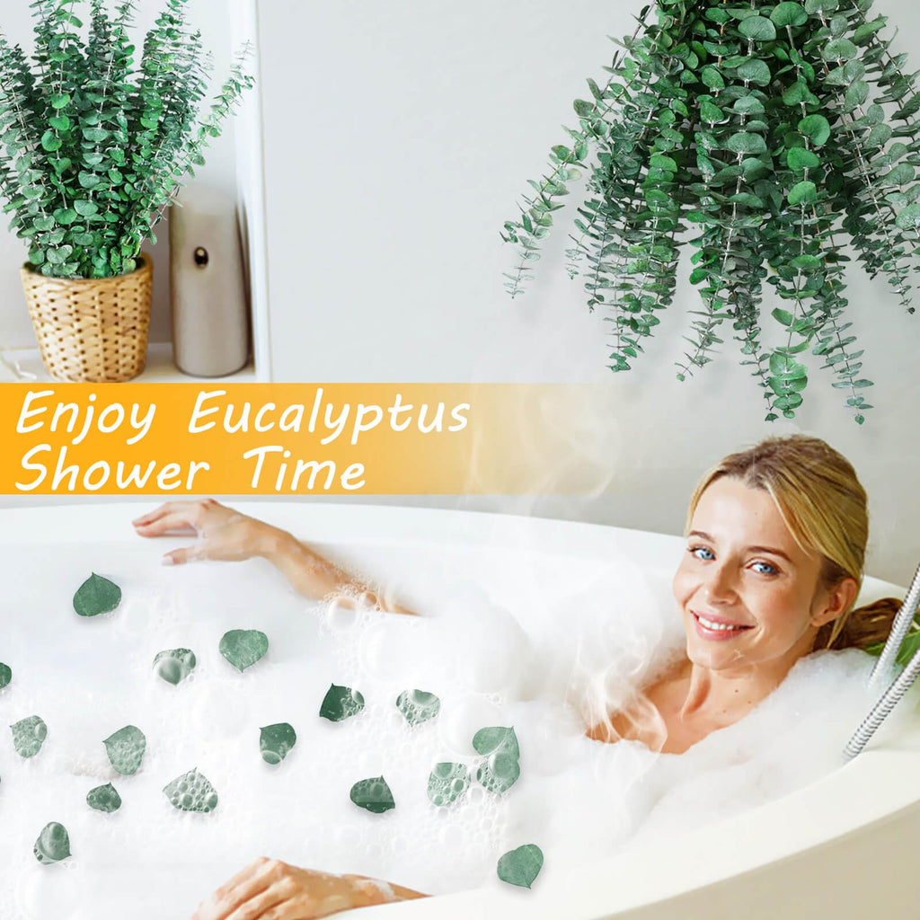 42 PCS Dried Eucalyptus Bundle - 17" Large Preserved Eucalyptus Stems, Real Leaves for Shower Hanging, Artificial Flowers Arrangement, Home Bathroom Decor