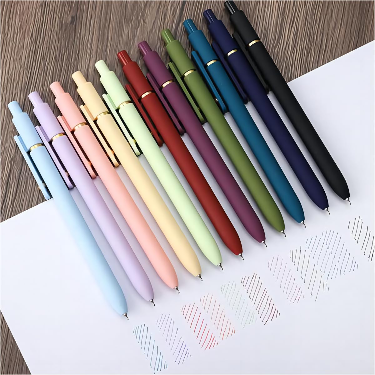 Ddaowanx Colored Gel Pens, 0.5mm Fine Point Retractable,Colorful Pens for Journaling,School Supplies, Gifts for Nurse and Teens, Stockings Stuffers for Women(6Pcs-Aesthetic Colors)