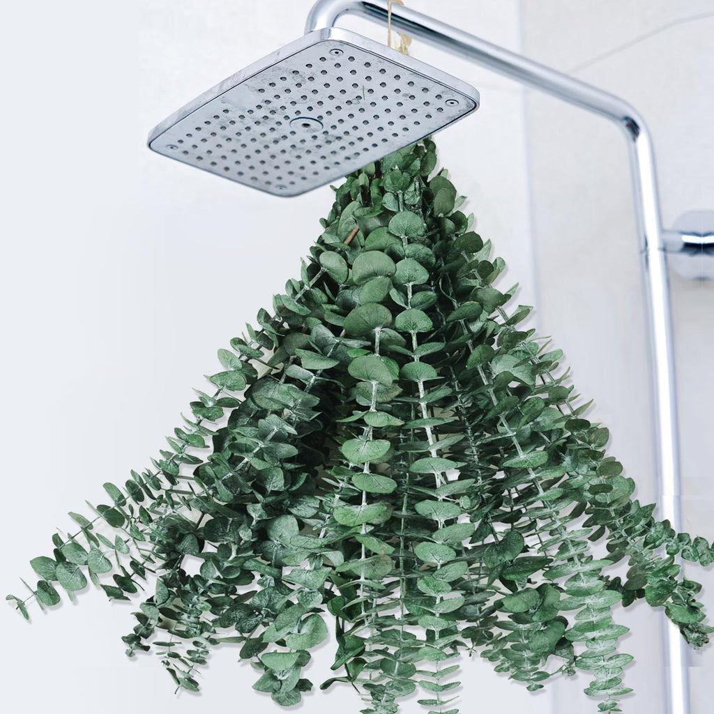 42 PCS Dried Eucalyptus Bundle - 17" Large Preserved Eucalyptus Stems, Real Leaves for Shower Hanging, Artificial Flowers Arrangement, Home Bathroom Decor