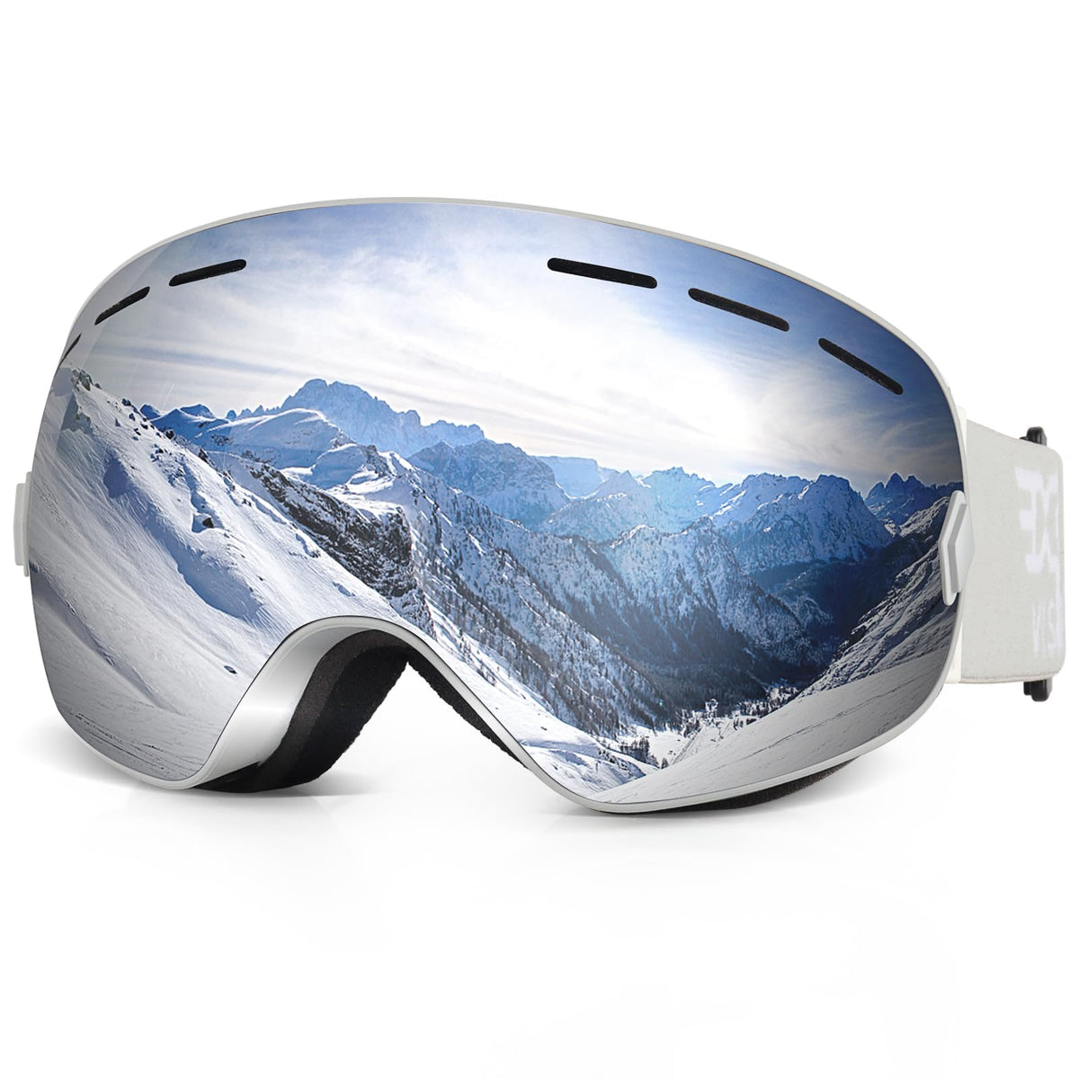 EXP VISION Snowboard Ski Goggles Men Women Youth, Anti Fog OTG Winter Snow Goggles Spherical Detachable Lens