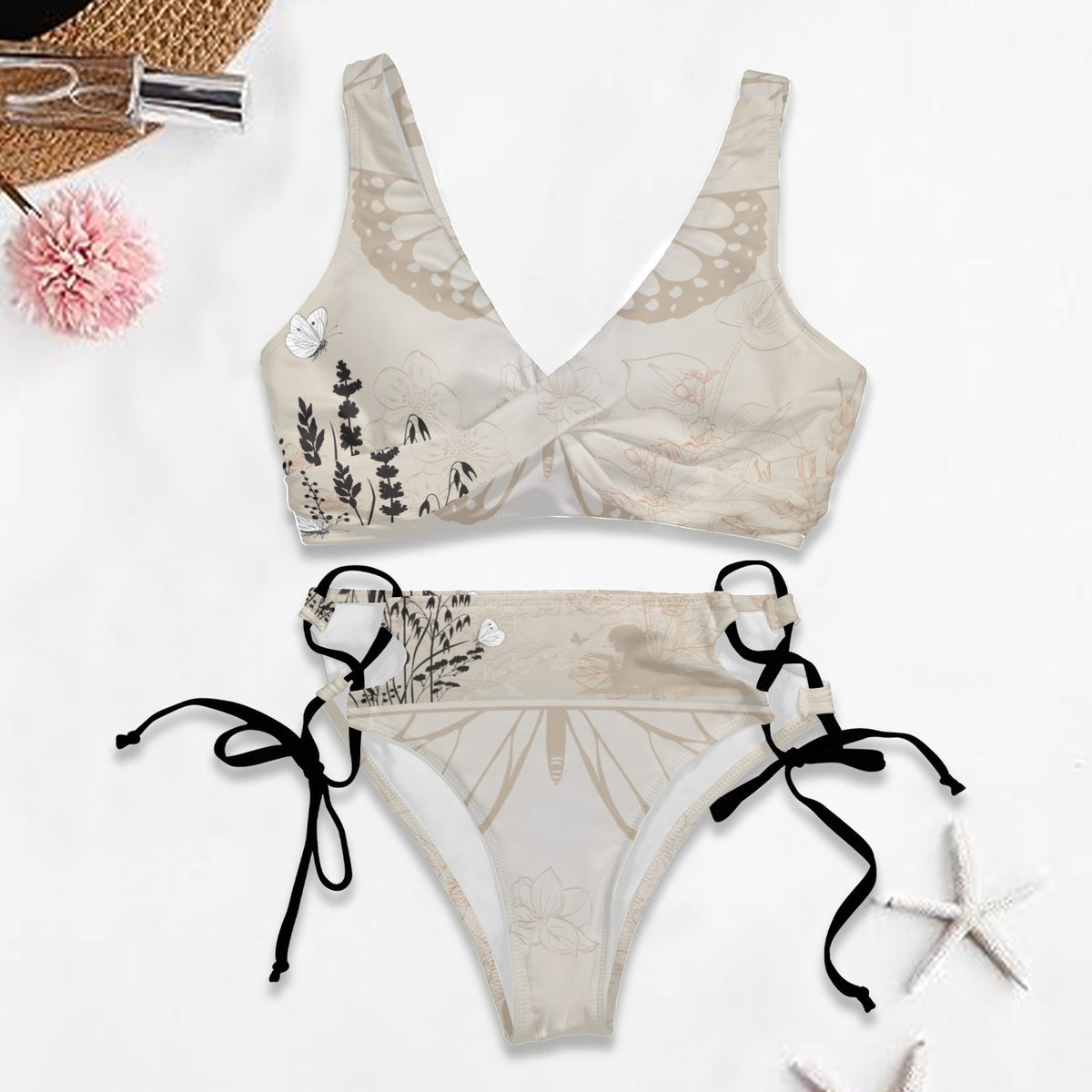 Fairy Garden Two Piece Side Tie  Bikini