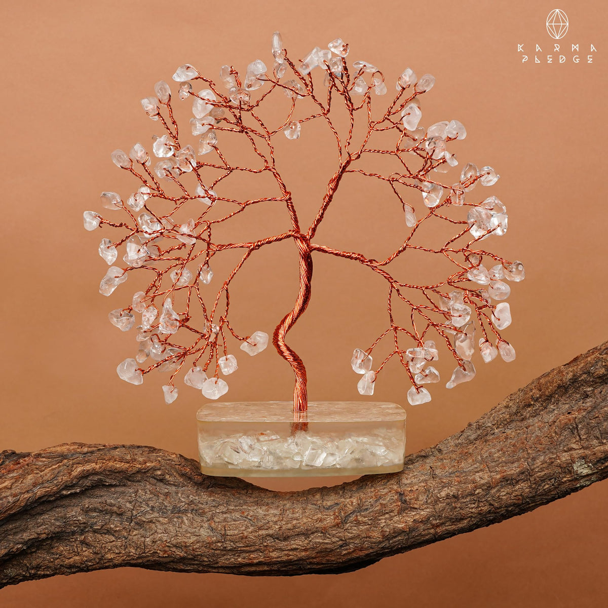 Rose Quartz Crystal Trees for Home Decor, Office Desk Decoration, Chakra Healing Crystals and Stone for Positive Energy, Money, Good Luck, Tree of Life Spiritual Birthday Gifts for Women and Mom