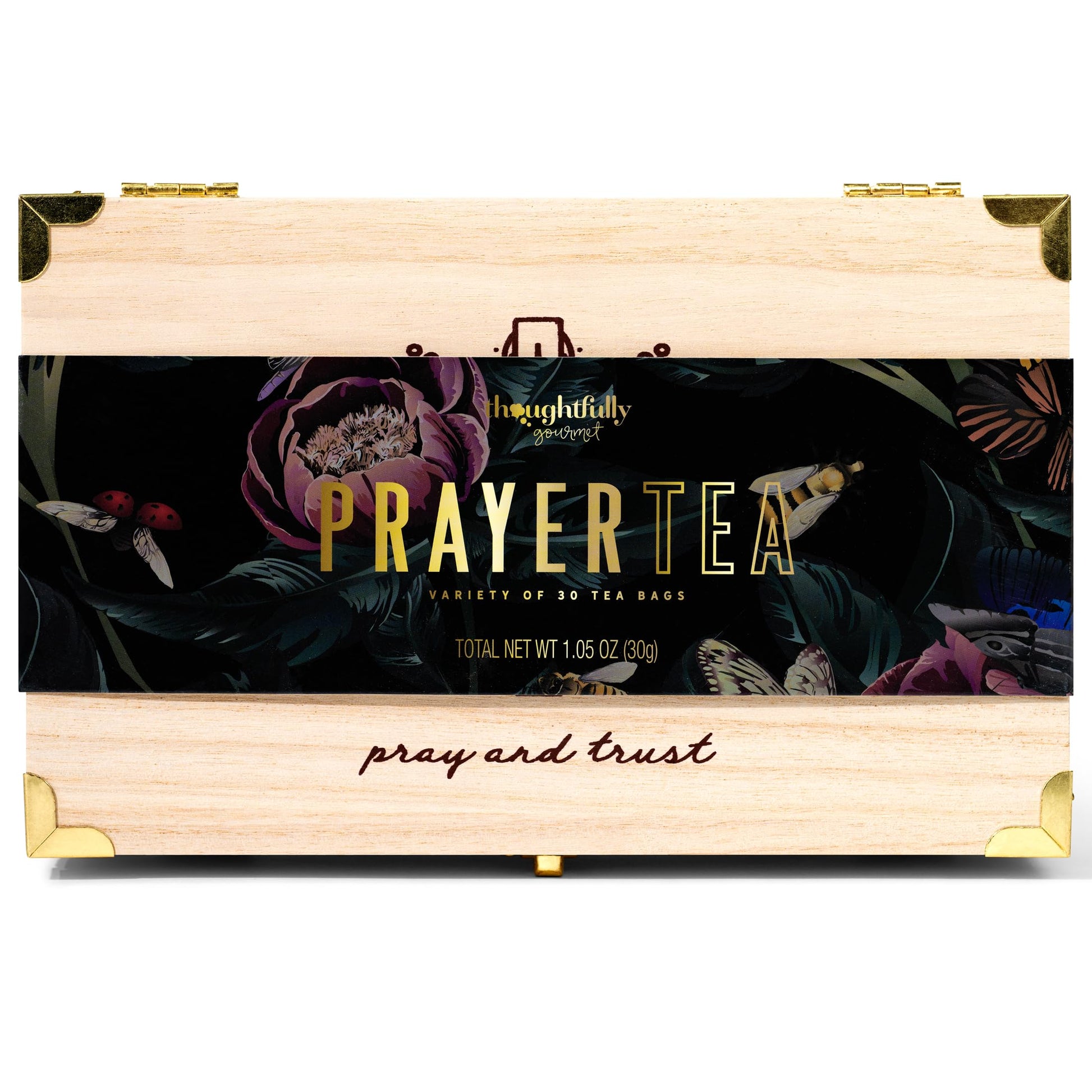 Thoughtfully Gourmet, Tea Affirmations Christian Prayer Gift Set, Includes 6 Flavours of Tea with Bible Verses from Psalms and Other Books to Rejoice, Pack of 90