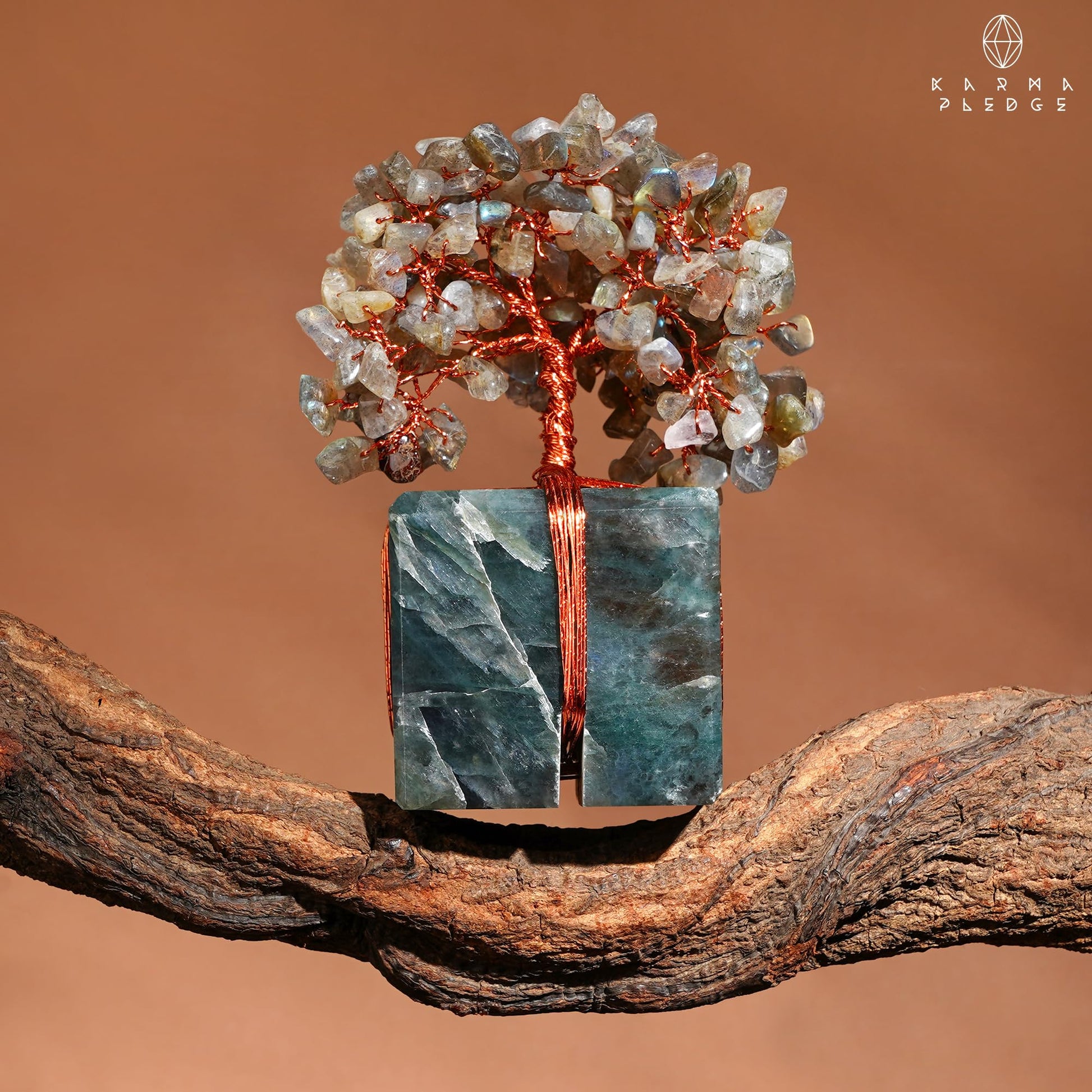 Crystal Tree of Life 7 Chakra Healing Crystals Trees for Home Decor, Office Desk Decor, Boho Decor, Handmade Bonsai Trees for Positive Energy, Money, Good Luck Birthday Gifts for Women, Mom