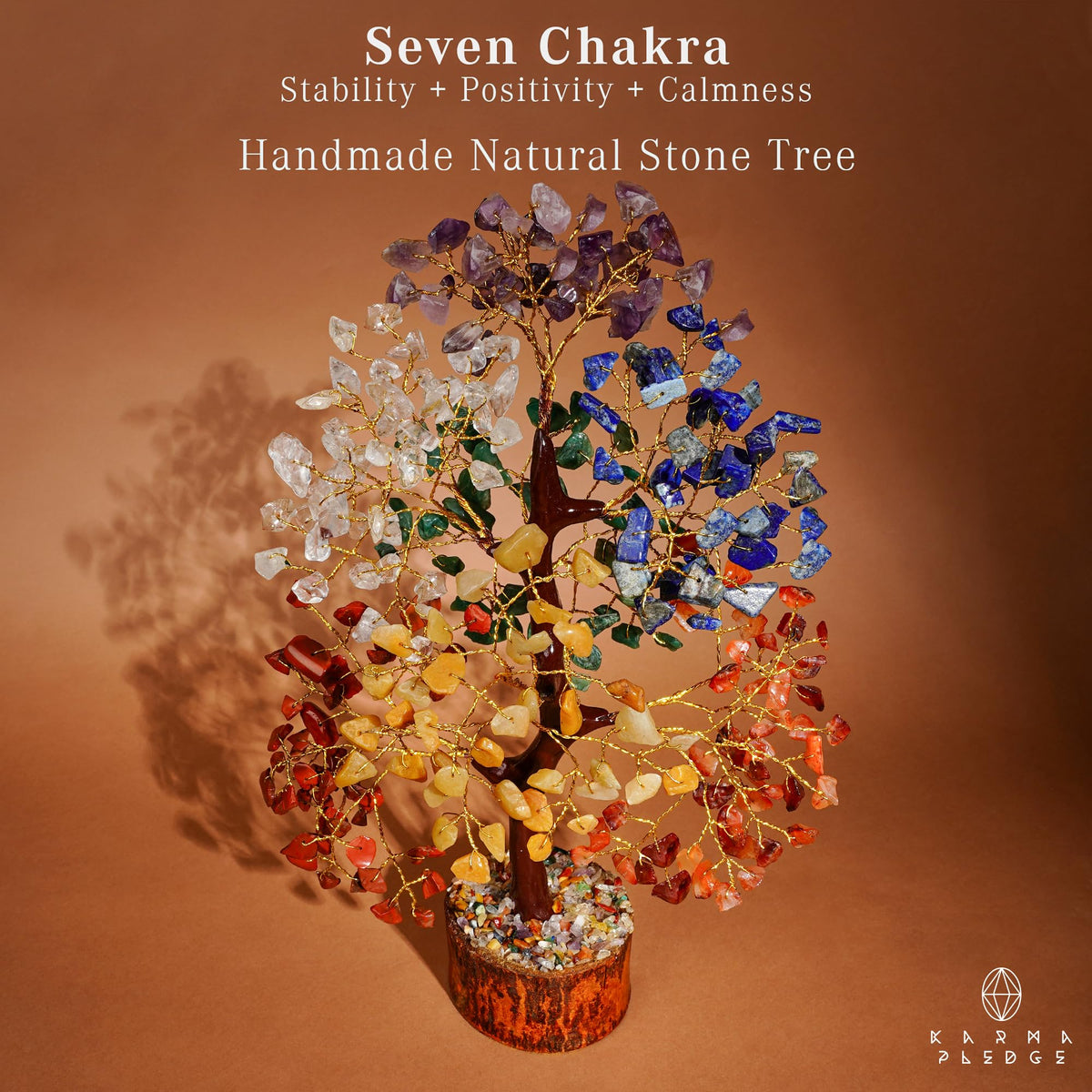 Rose Quartz Crystal Trees for Home Decor, Office Desk Decoration, Chakra Healing Crystals and Stone for Positive Energy, Money, Good Luck, Tree of Life Spiritual Birthday Gifts for Women and Mom