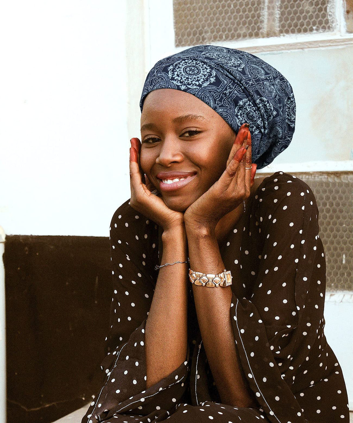 Adjustable Satin Lined Sleep Cap for Dreadlocks Curly Hair Large Head-Stay On Overnight