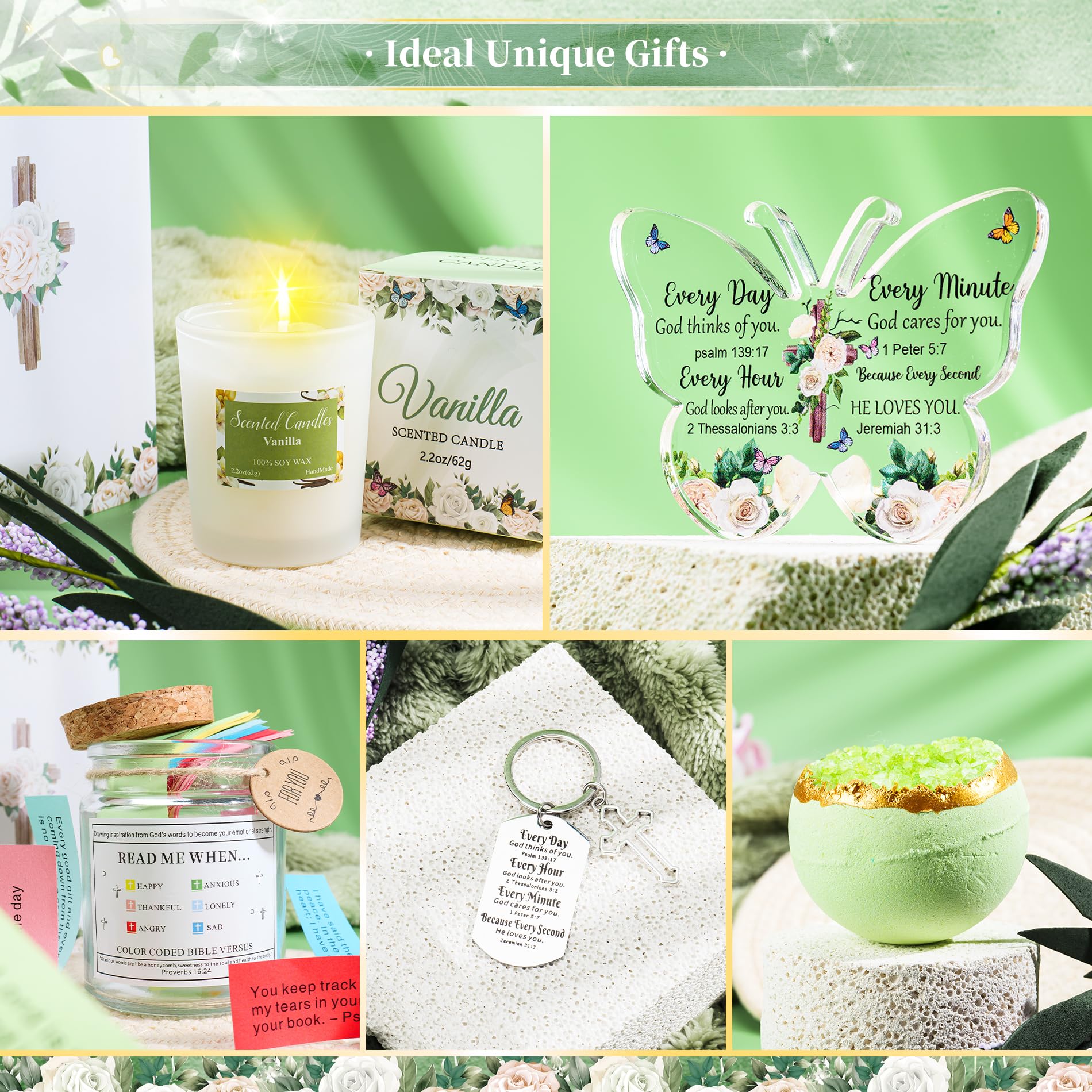 14PCS Christian Gifts for Women Faith, Inspirational Gifts for Women,Spiritual Religious Catholic Baptism Gifts,Get Well Soon Gifts w/ Blanket Mothers Day Gifts for Mom Wife, Girlfriend,Sister