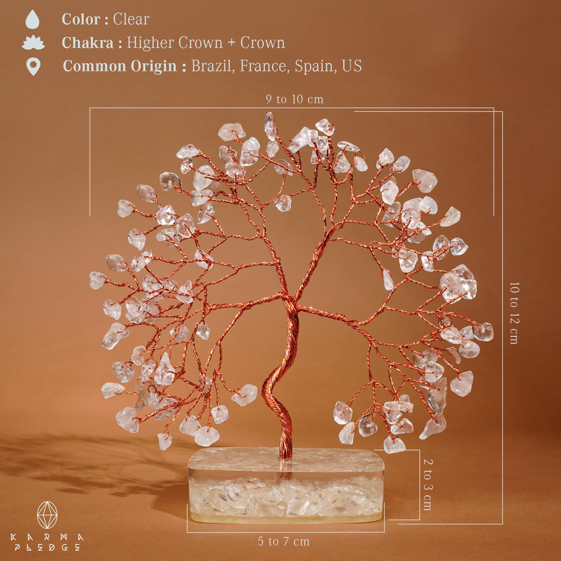 Rose Quartz Crystal Trees for Home Decor, Office Desk Decoration, Chakra Healing Crystals and Stone for Positive Energy, Money, Good Luck, Tree of Life Spiritual Birthday Gifts for Women and Mom