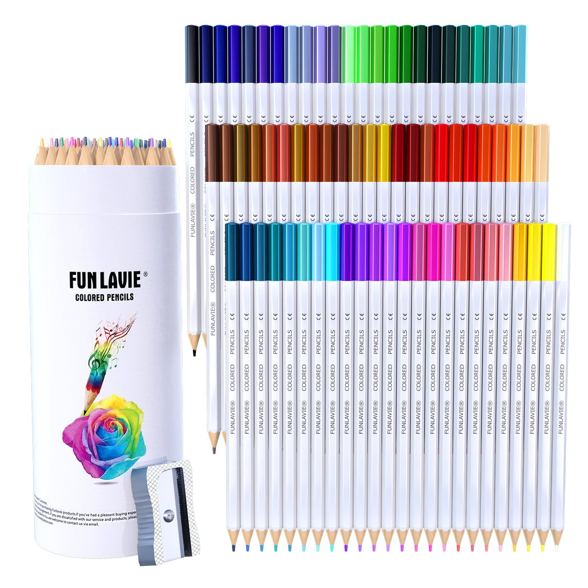 24 Colored Pencils for Adult Coloring Books,Soft Core Coloring Pencil Set,Drawing Pencils for sketching & Painting,Art Pencil & Art Supplies for Adults and Teens,Oil-Based with Sharpener