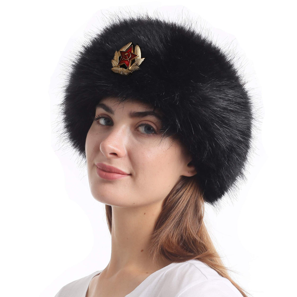LA CARRIE Faux Fur Headband with Stretch Women's Winter Earwarmer Earmuff