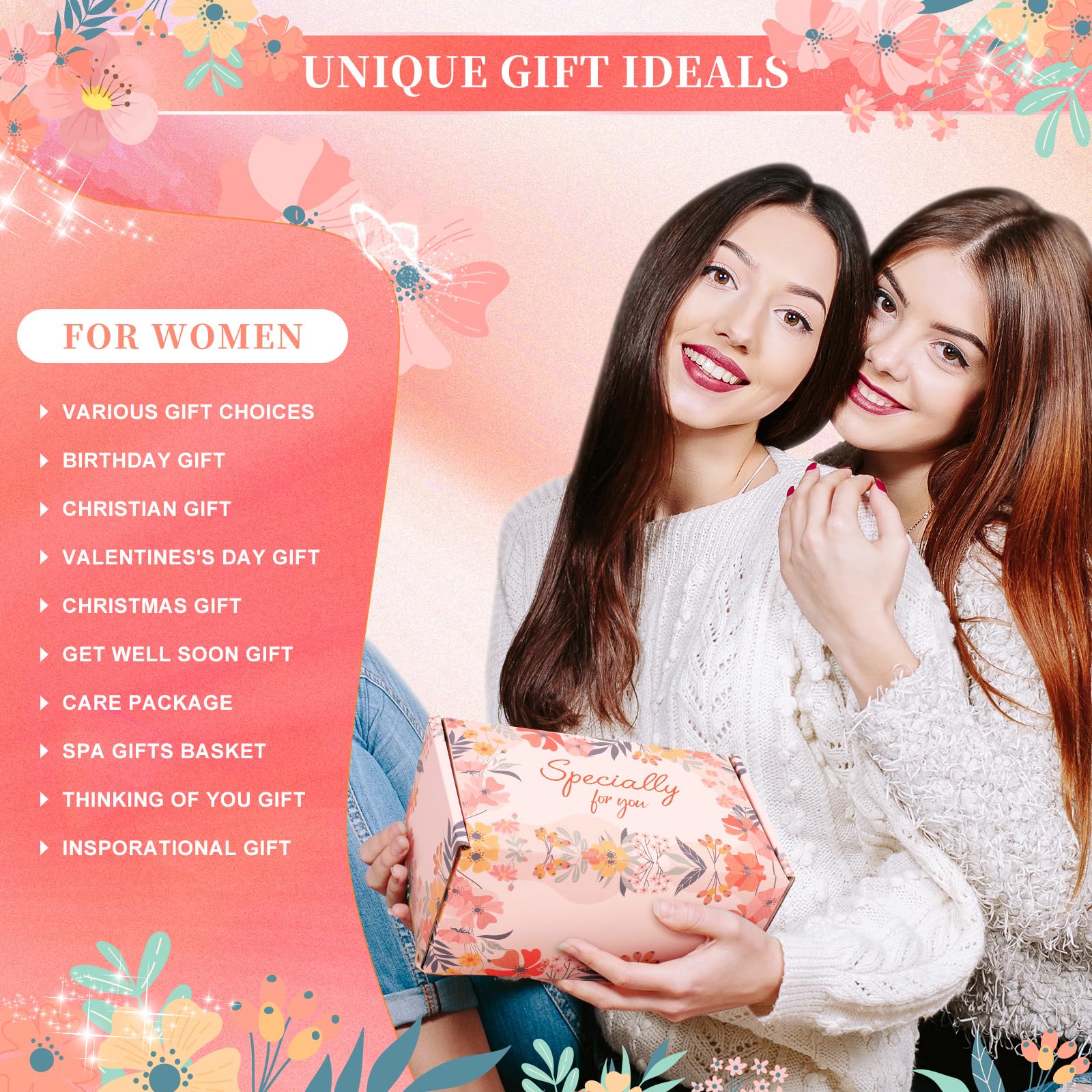 14PCS Christian Gifts for Women Faith, Inspirational Gifts for Women,Spiritual Religious Catholic Baptism Gifts,Get Well Soon Gifts w/ Blanket Mothers Day Gifts for Mom Wife, Girlfriend,Sister