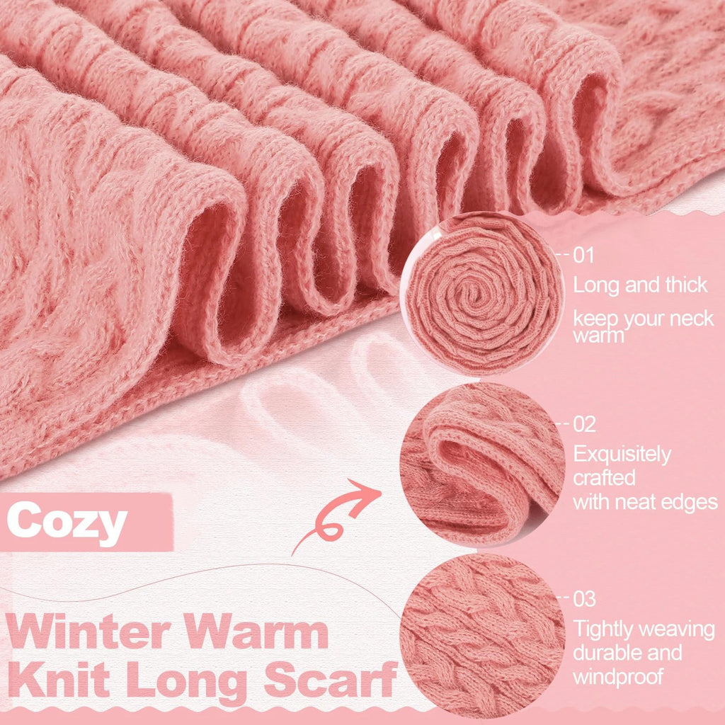 Geyoga 6 Pcs Winter Warm Set for Women Warm Beanies Hats Touchscreen Gloves Long Scarf Ear Muffs Socks Winter Gifts for Women