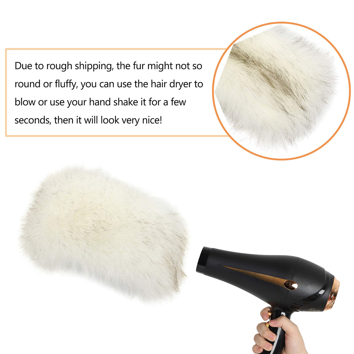 LA CARRIE Faux Fur Headband with Stretch Women's Winter Earwarmer Earmuff