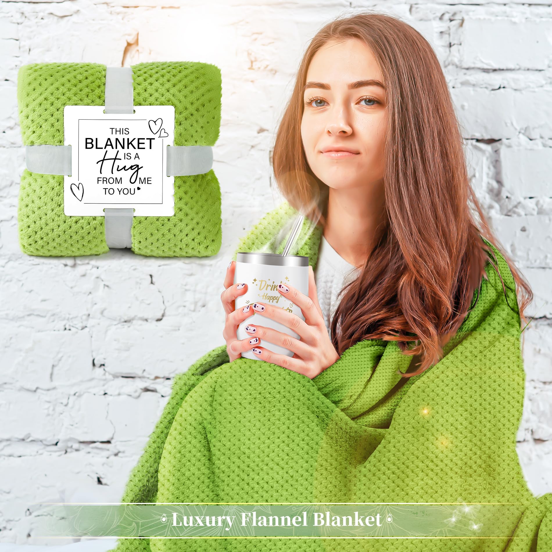 14PCS Christian Gifts for Women Faith, Inspirational Gifts for Women,Spiritual Religious Catholic Baptism Gifts,Get Well Soon Gifts w/ Blanket Mothers Day Gifts for Mom Wife, Girlfriend,Sister