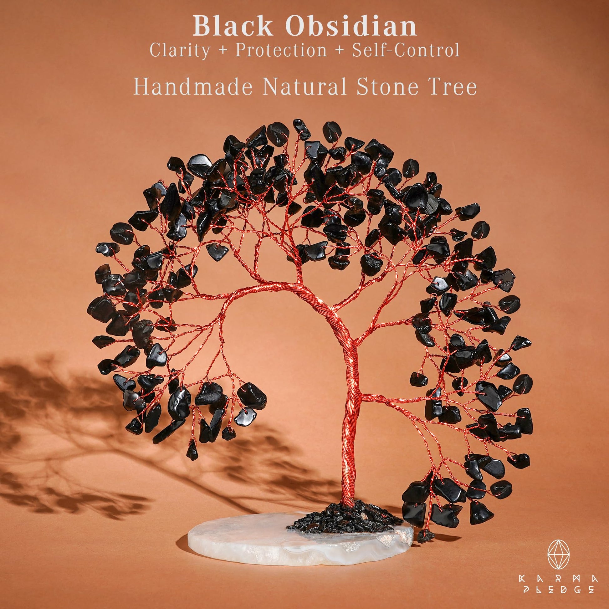 Crystal Tree of Life 7 Chakra Healing Crystals Trees for Home Decor, Office Desk Decor, Boho Decor, Handmade Bonsai Trees for Positive Energy, Money, Good Luck Birthday Gifts for Women, Mom