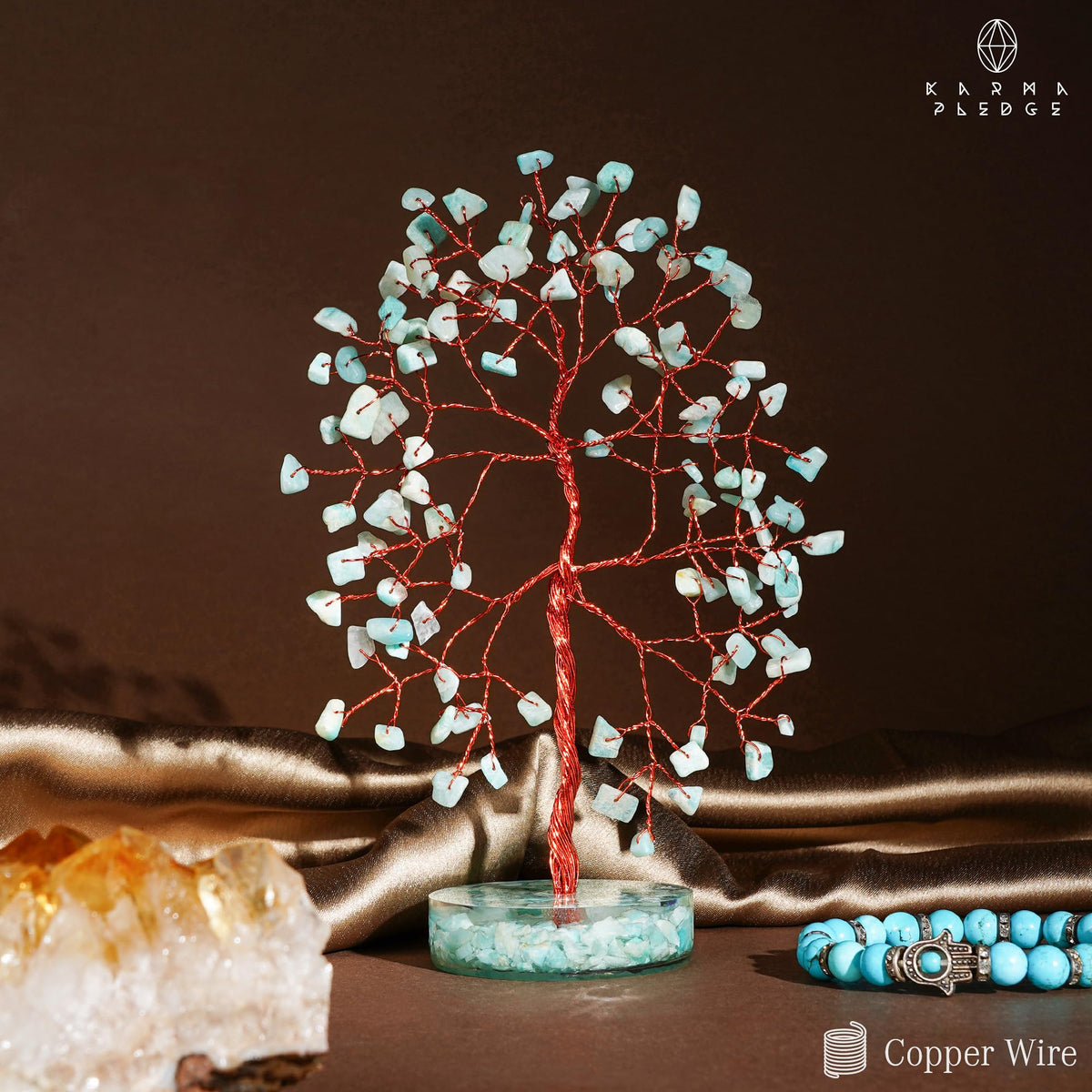 Rose Quartz Crystal Trees for Home Decor, Office Desk Decoration, Chakra Healing Crystals and Stone for Positive Energy, Money, Good Luck, Tree of Life Spiritual Birthday Gifts for Women and Mom