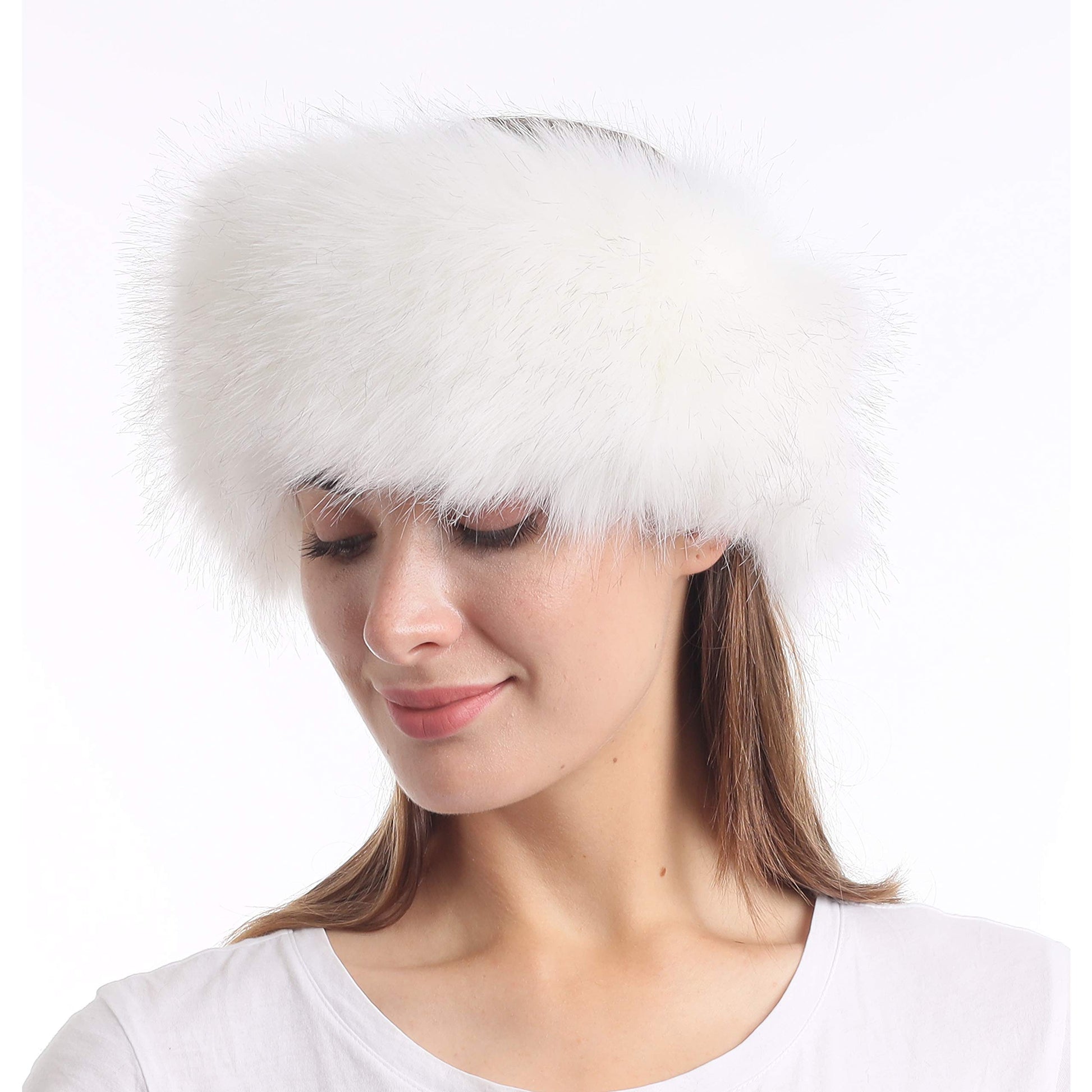 LA CARRIE Faux Fur Headband with Stretch Women's Winter Earwarmer Earmuff