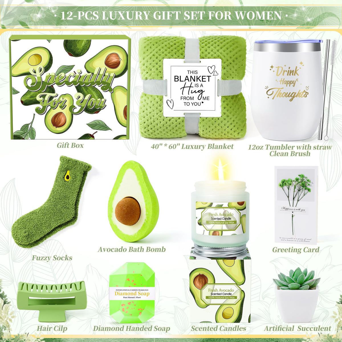 14PCS Christian Gifts for Women Faith, Inspirational Gifts for Women,Spiritual Religious Catholic Baptism Gifts,Get Well Soon Gifts w/ Blanket Mothers Day Gifts for Mom Wife, Girlfriend,Sister