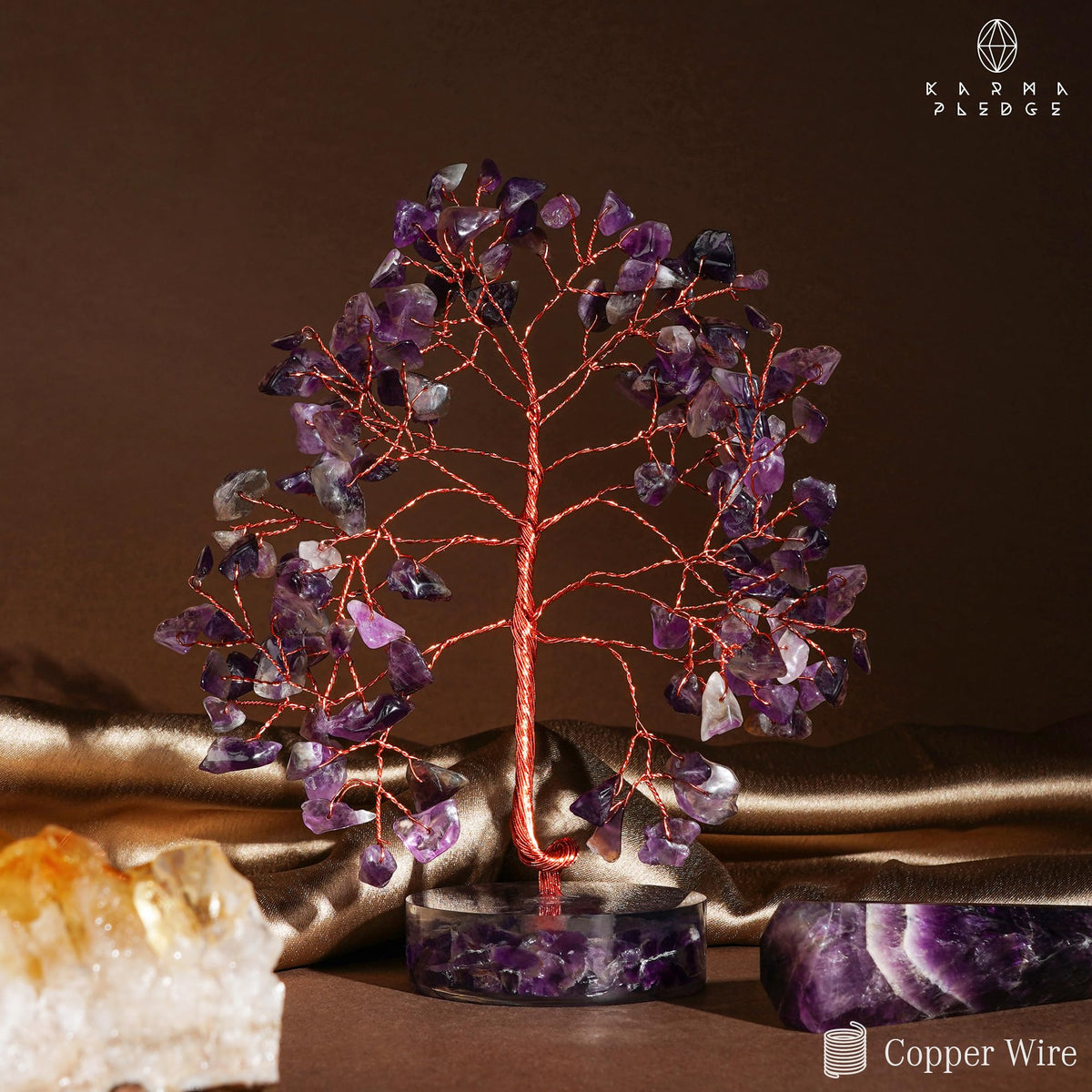 Rose Quartz Crystal Trees for Home Decor, Office Desk Decoration, Chakra Healing Crystals and Stone for Positive Energy, Money, Good Luck, Tree of Life Spiritual Birthday Gifts for Women and Mom