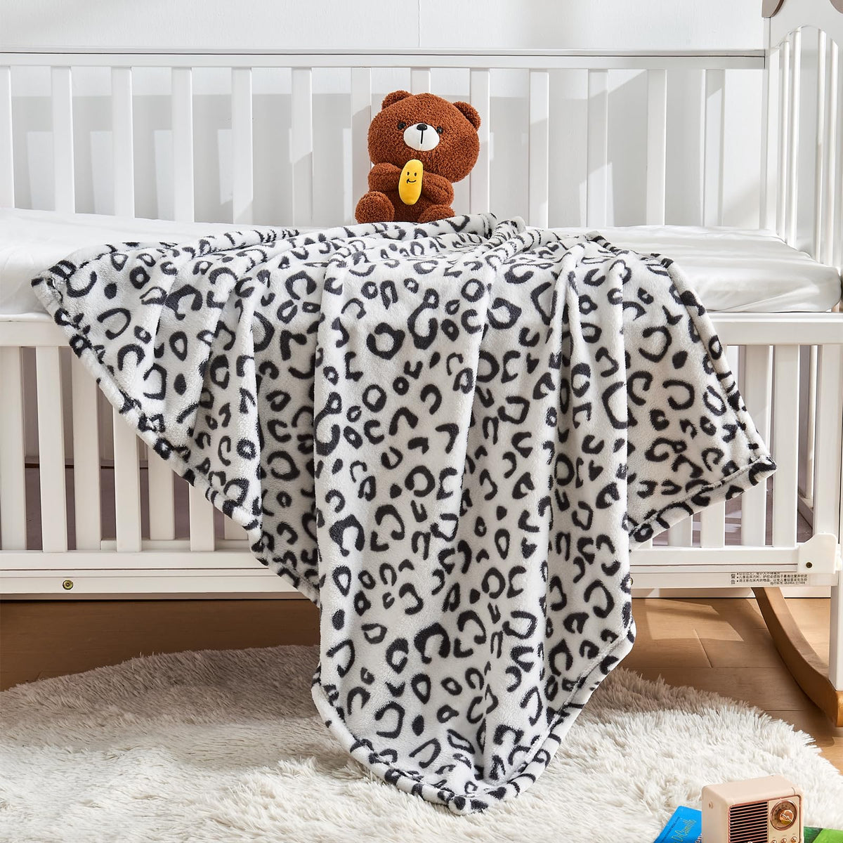 Yurhap Checkered Baby Blanket Fleece Baby Blankets Neutral for Boys Girls, Super Soft Warm Lightweight Infant Toddler Newborn Receiving Blankets for Crib Stroller, 30''x40'', Khaki