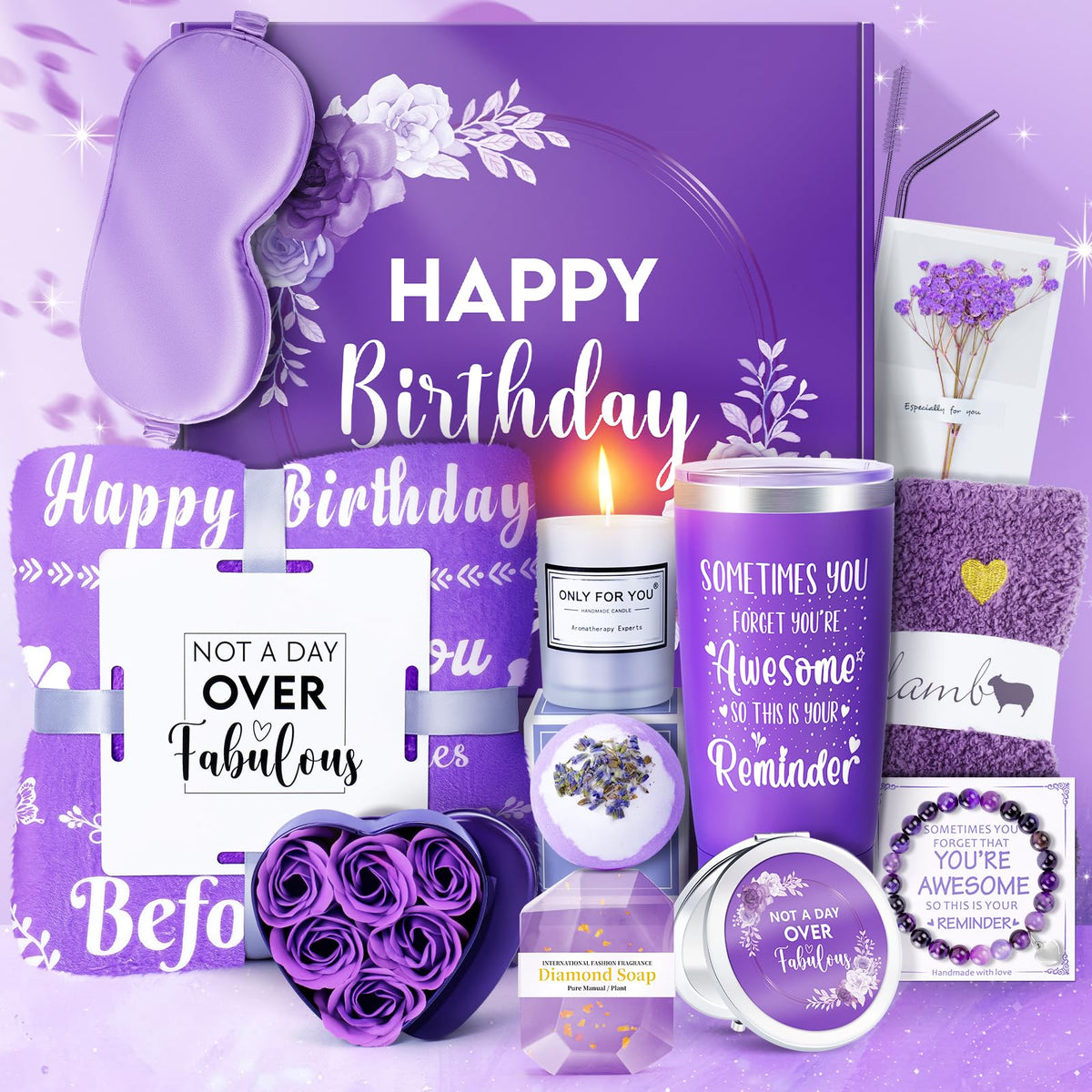 14PCS Christian Gifts for Women Faith, Inspirational Gifts for Women,Spiritual Religious Catholic Baptism Gifts,Get Well Soon Gifts w/ Blanket Mothers Day Gifts for Mom Wife, Girlfriend,Sister