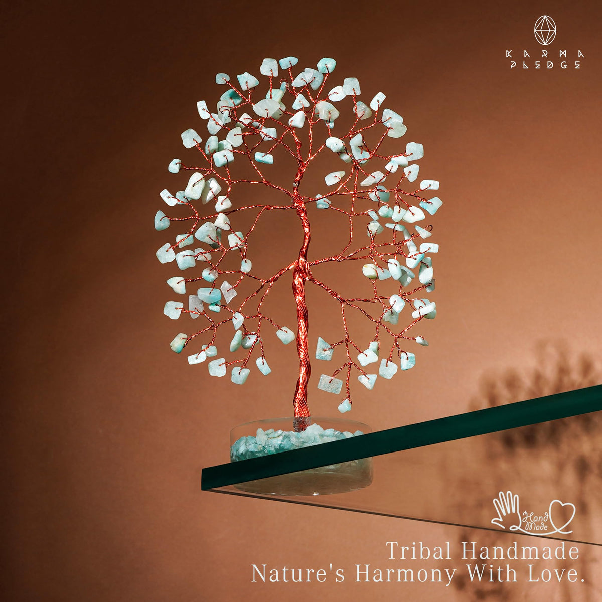 Rose Quartz Crystal Trees for Home Decor, Office Desk Decoration, Chakra Healing Crystals and Stone for Positive Energy, Money, Good Luck, Tree of Life Spiritual Birthday Gifts for Women and Mom