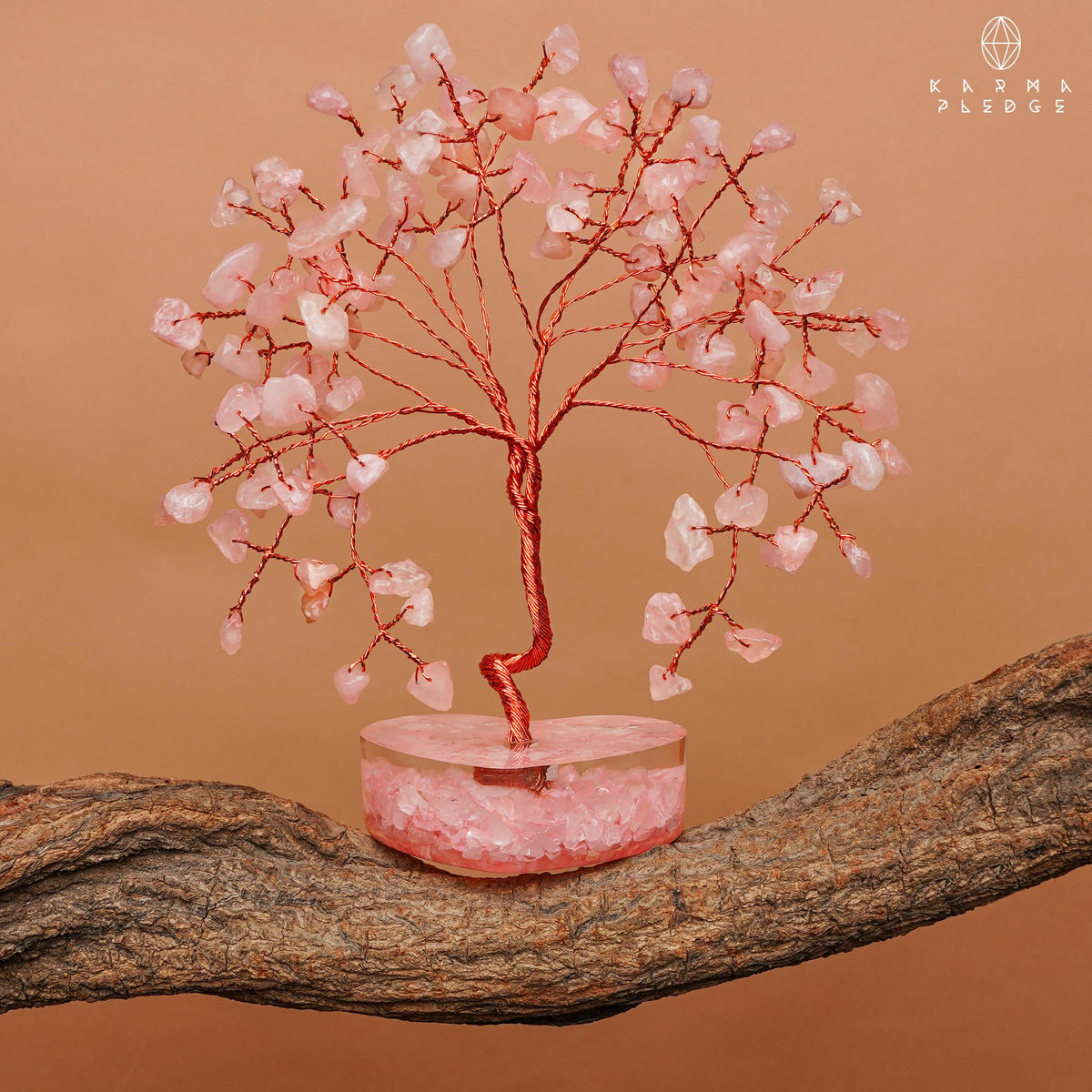 Rose Quartz Crystal Trees for Home Decor, Office Desk Decoration, Chakra Healing Crystals and Stone for Positive Energy, Money, Good Luck, Tree of Life Spiritual Birthday Gifts for Women and Mom