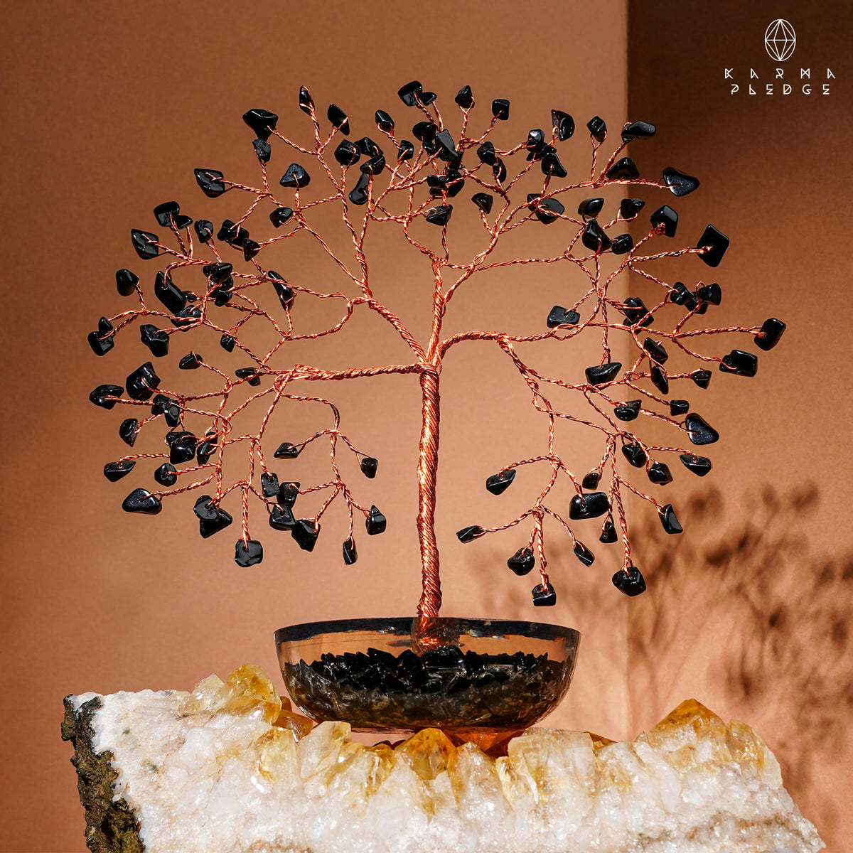 Rose Quartz Crystal Trees for Home Decor, Office Desk Decoration, Chakra Healing Crystals and Stone for Positive Energy, Money, Good Luck, Tree of Life Spiritual Birthday Gifts for Women and Mom