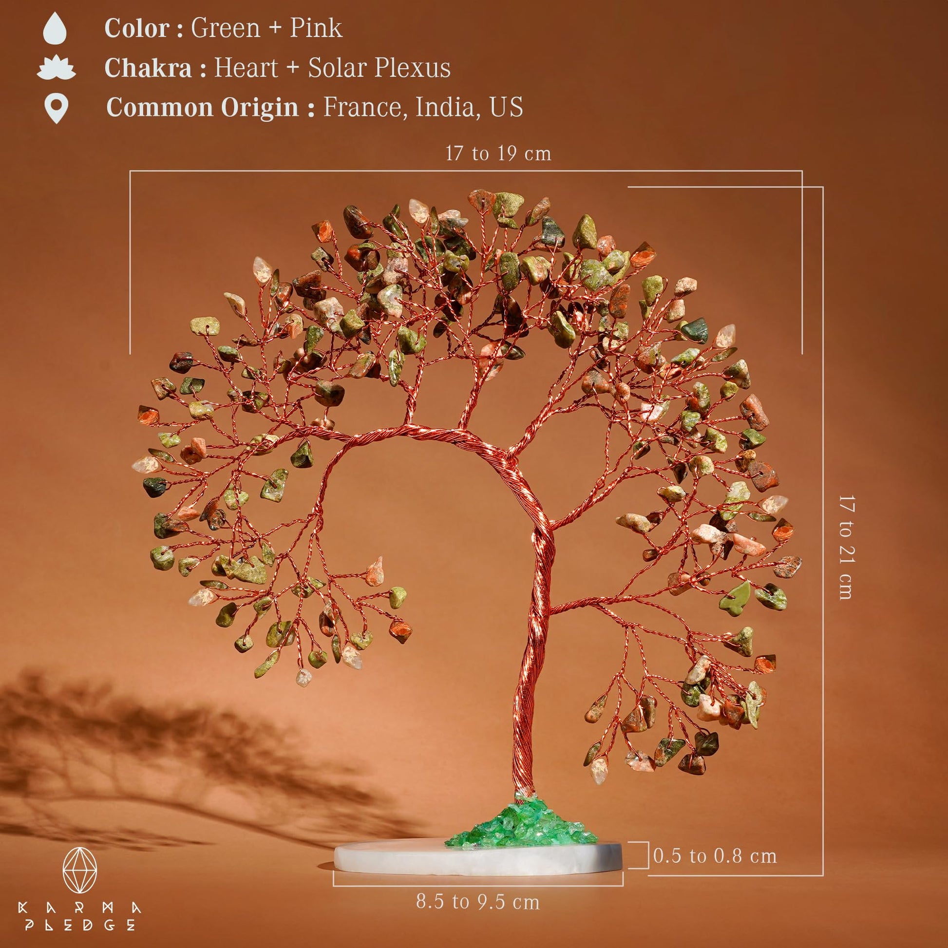 Crystal Tree of Life 7 Chakra Healing Crystals Trees for Home Decor, Office Desk Decor, Boho Decor, Handmade Bonsai Trees for Positive Energy, Money, Good Luck Birthday Gifts for Women, Mom