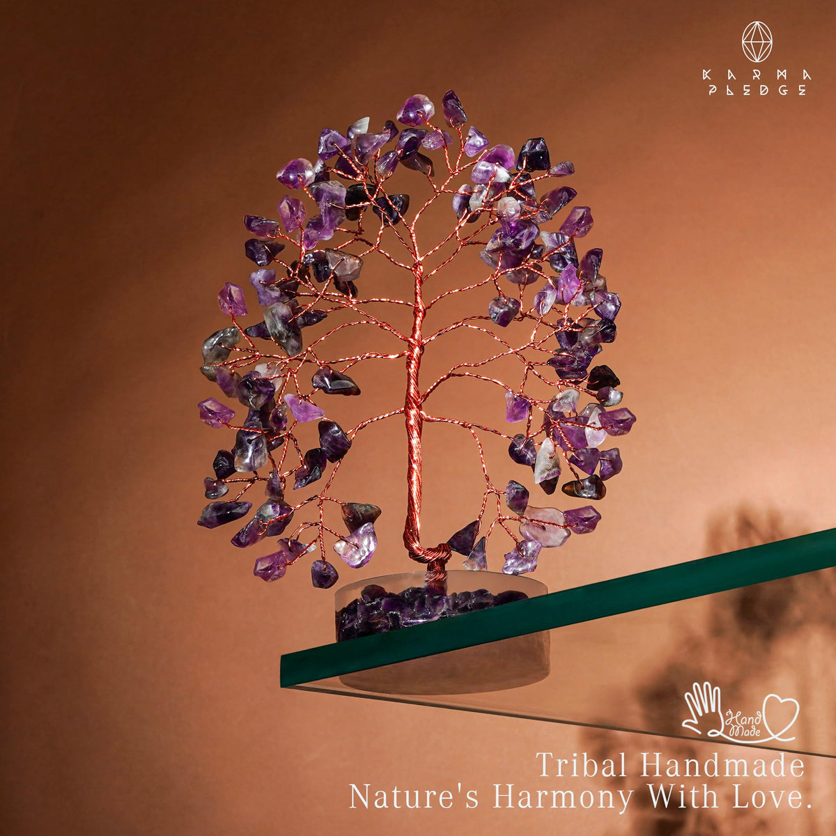 Rose Quartz Crystal Trees for Home Decor, Office Desk Decoration, Chakra Healing Crystals and Stone for Positive Energy, Money, Good Luck, Tree of Life Spiritual Birthday Gifts for Women and Mom