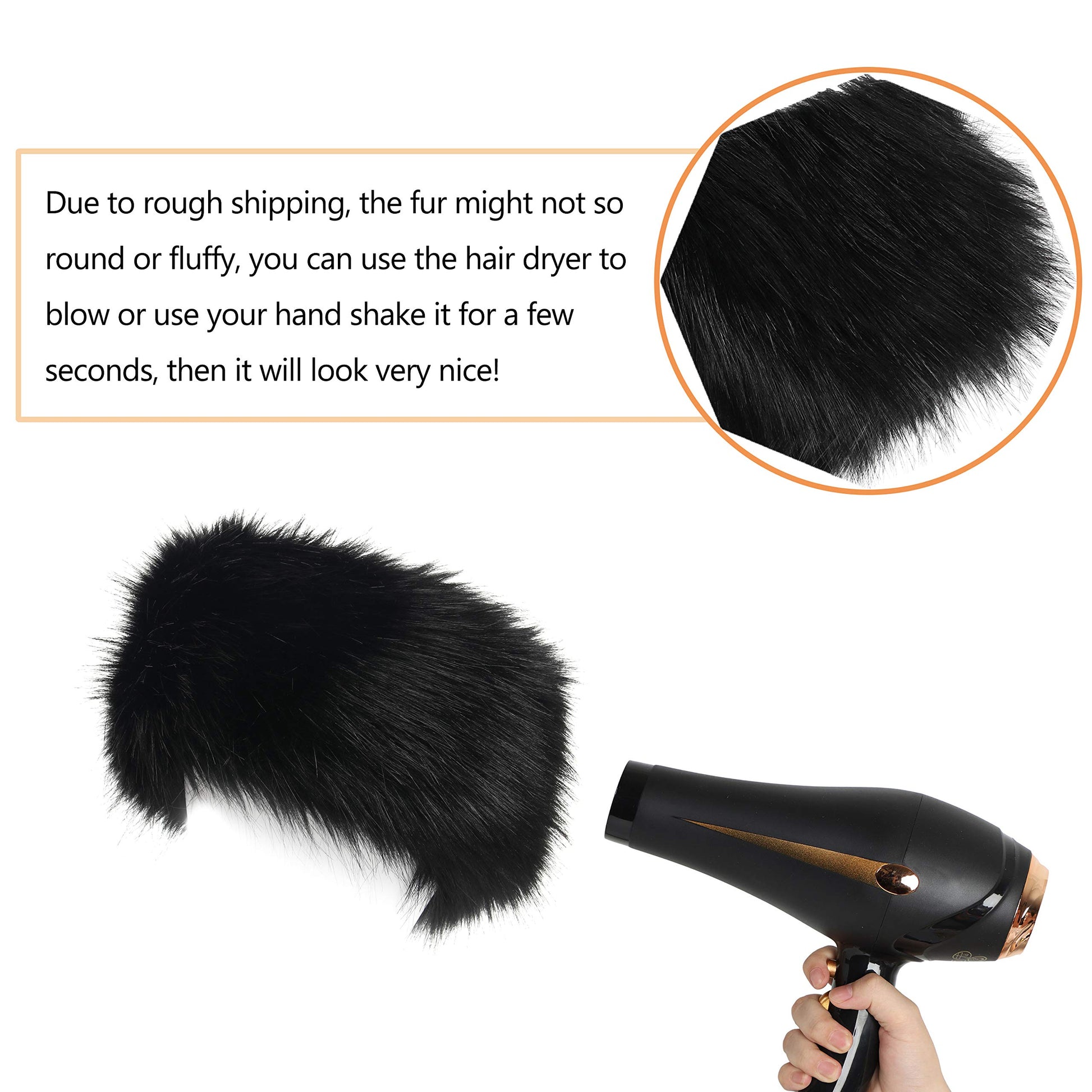 LA CARRIE Faux Fur Headband with Stretch Women's Winter Earwarmer Earmuff