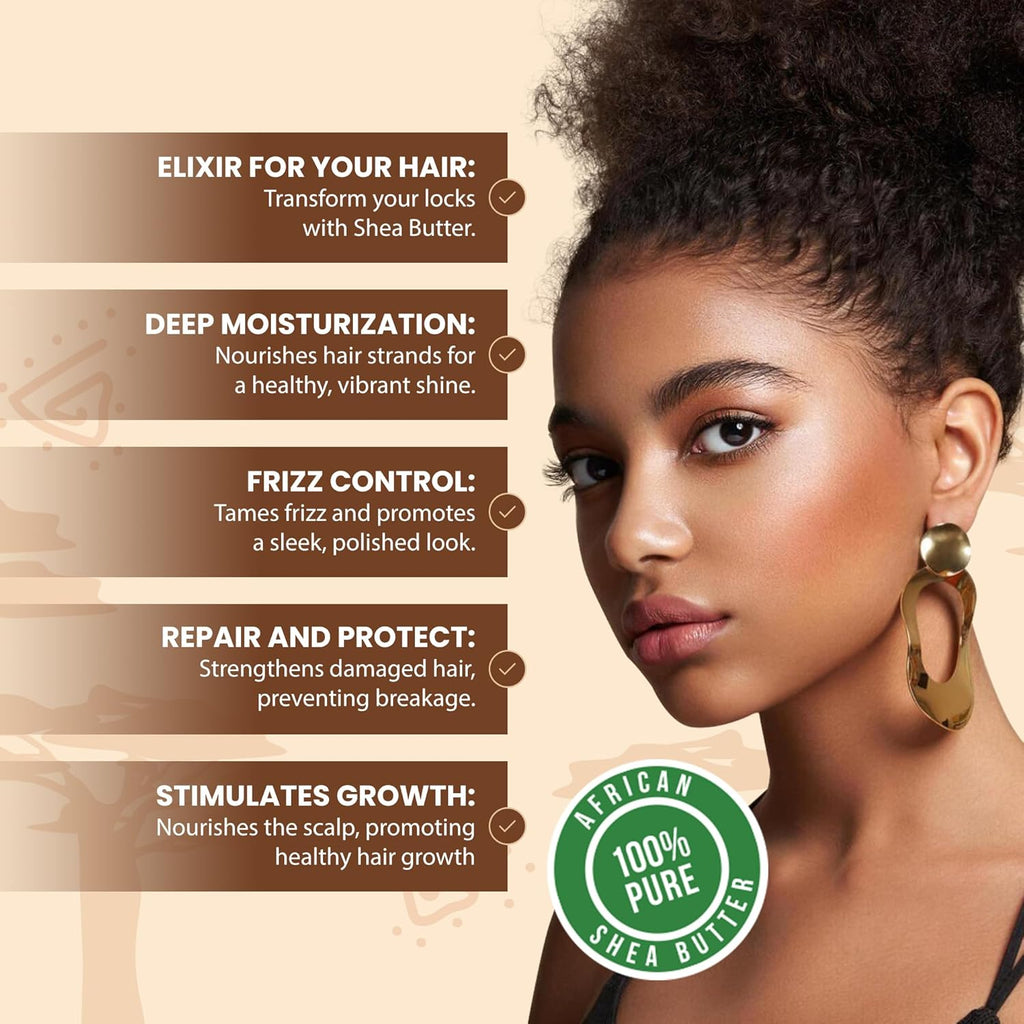 Plant Guru Raw African Shea Butter 8 oz. 100% Pure Natural Unrefined YELLOW - Ideal Moisturizer For Dry Skin, Body, Face And Hair Growth. Great For DIY Soap and Lip Balm Making.