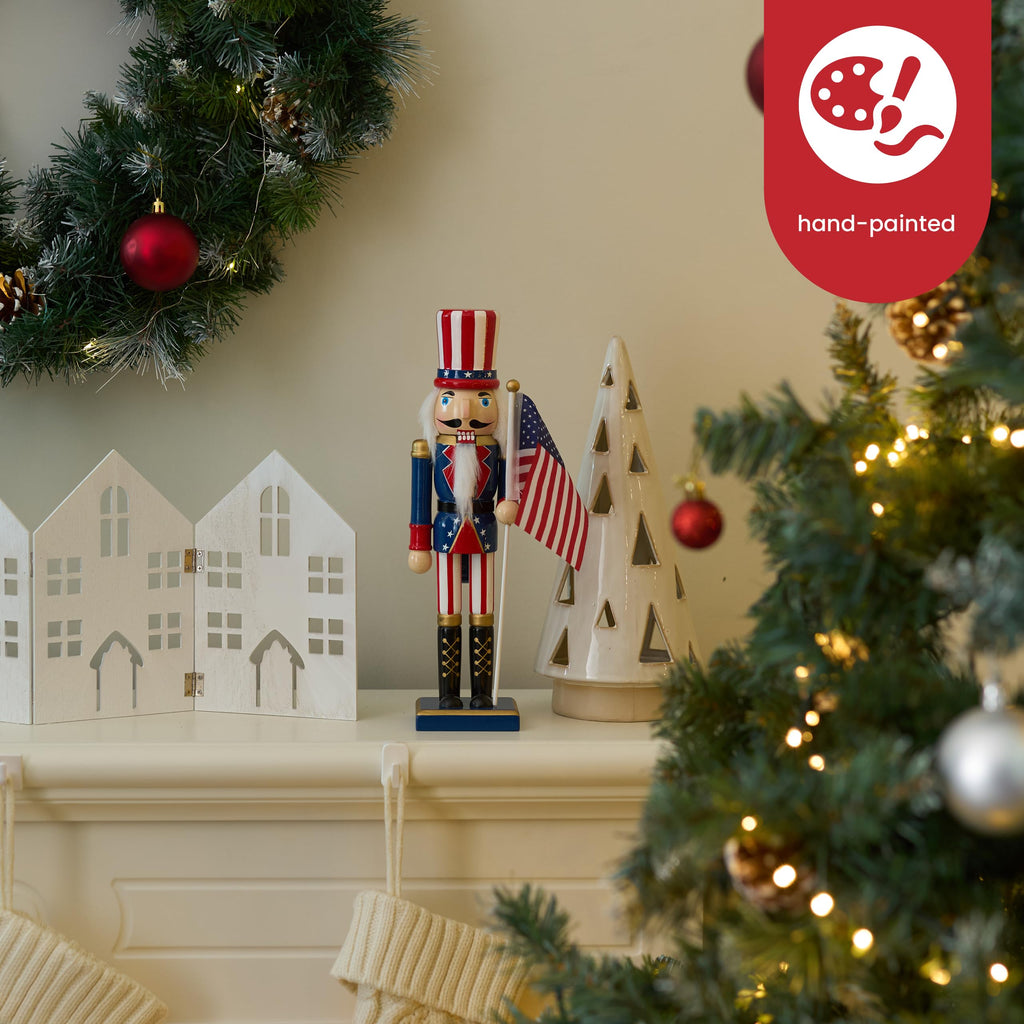 THE TWIDDLERS 12-Inch Wooden Nutcracker Christmas Decor African American King Soldier - Decorative Christmas Nutcracker Figures, Nutcracker Christmas Decorations, Cascanueces de Navidad with Gift Box