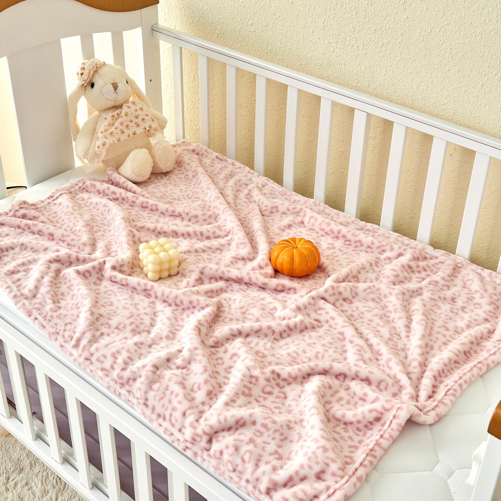 Yurhap Checkered Baby Blanket Fleece Baby Blankets Neutral for Boys Girls, Super Soft Warm Lightweight Infant Toddler Newborn Receiving Blankets for Crib Stroller, 30''x40'', Khaki