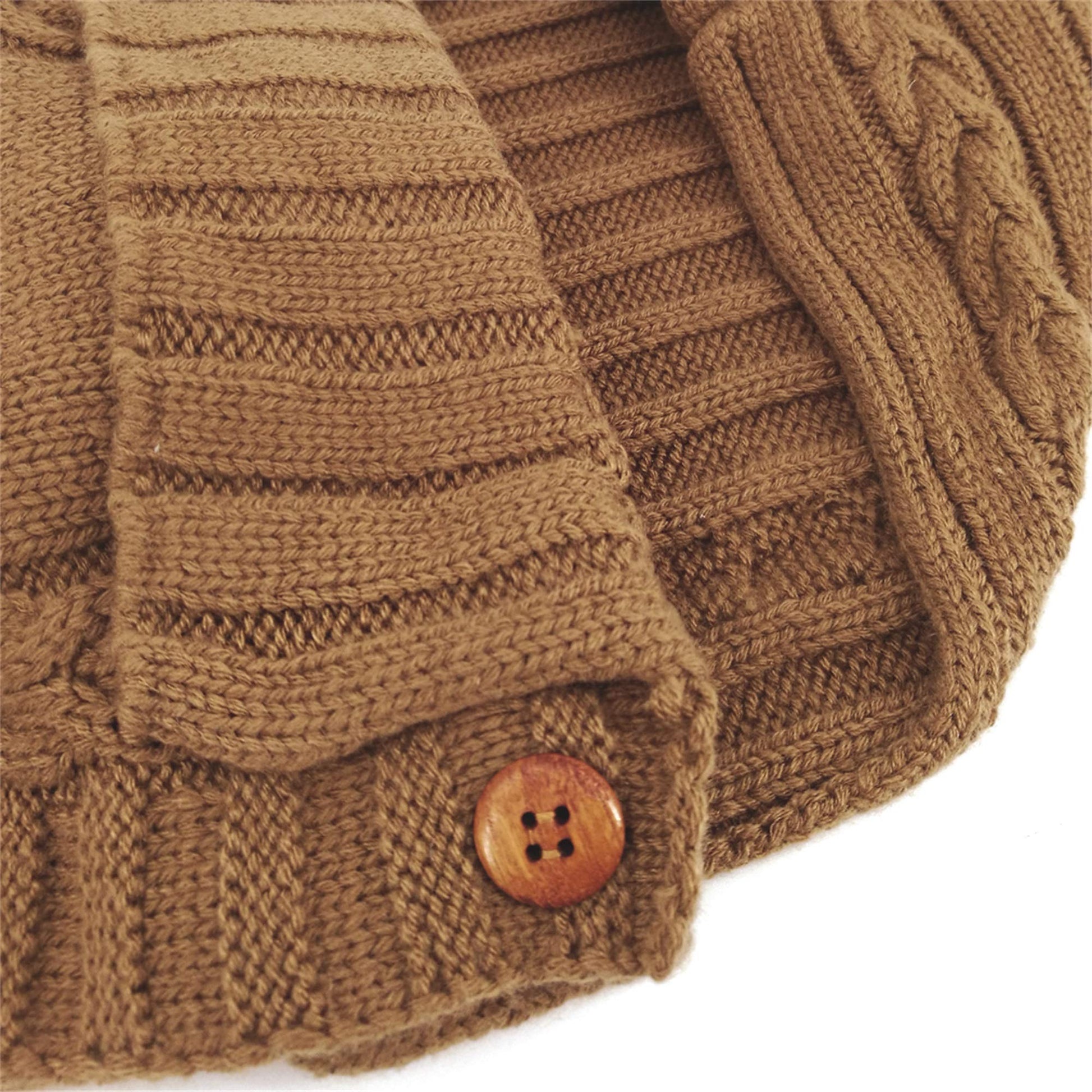 XMWEALTHY Newborn Baby Wrap Swaddle Blanket Knit Sleeping Bag Sleep Sack Stroller Wrap for Baby(Beige) (0-6 Month)
