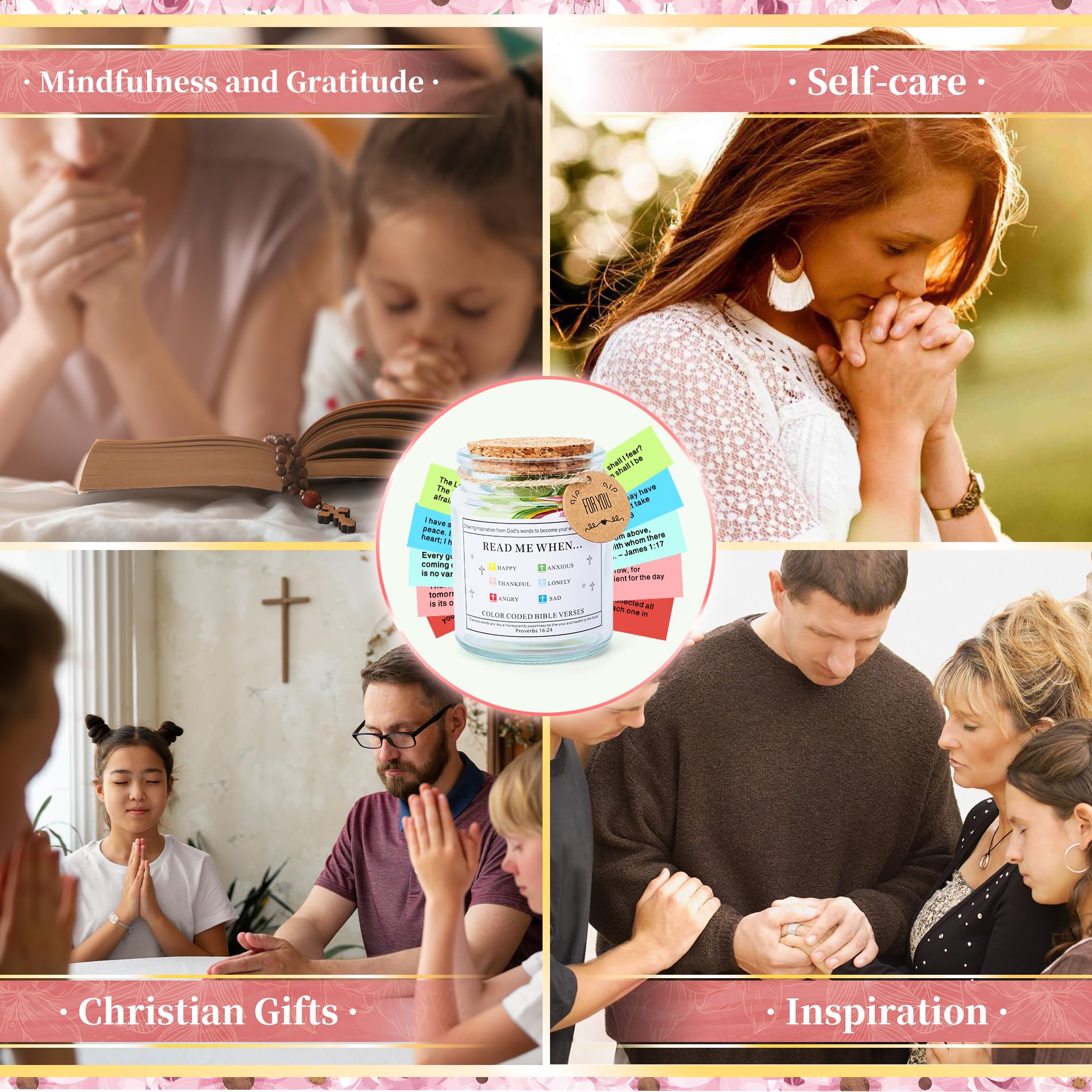 14PCS Christian Gifts for Women Faith, Inspirational Gifts for Women,Spiritual Religious Catholic Baptism Gifts,Get Well Soon Gifts w/ Blanket Mothers Day Gifts for Mom Wife, Girlfriend,Sister